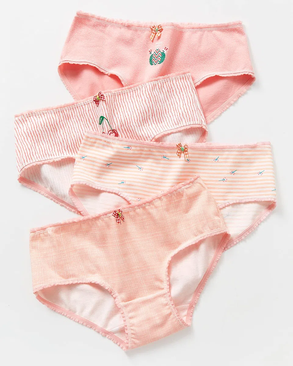 Adorel Mutande Cotone Slip Intimo Ragazza Pacco da 12