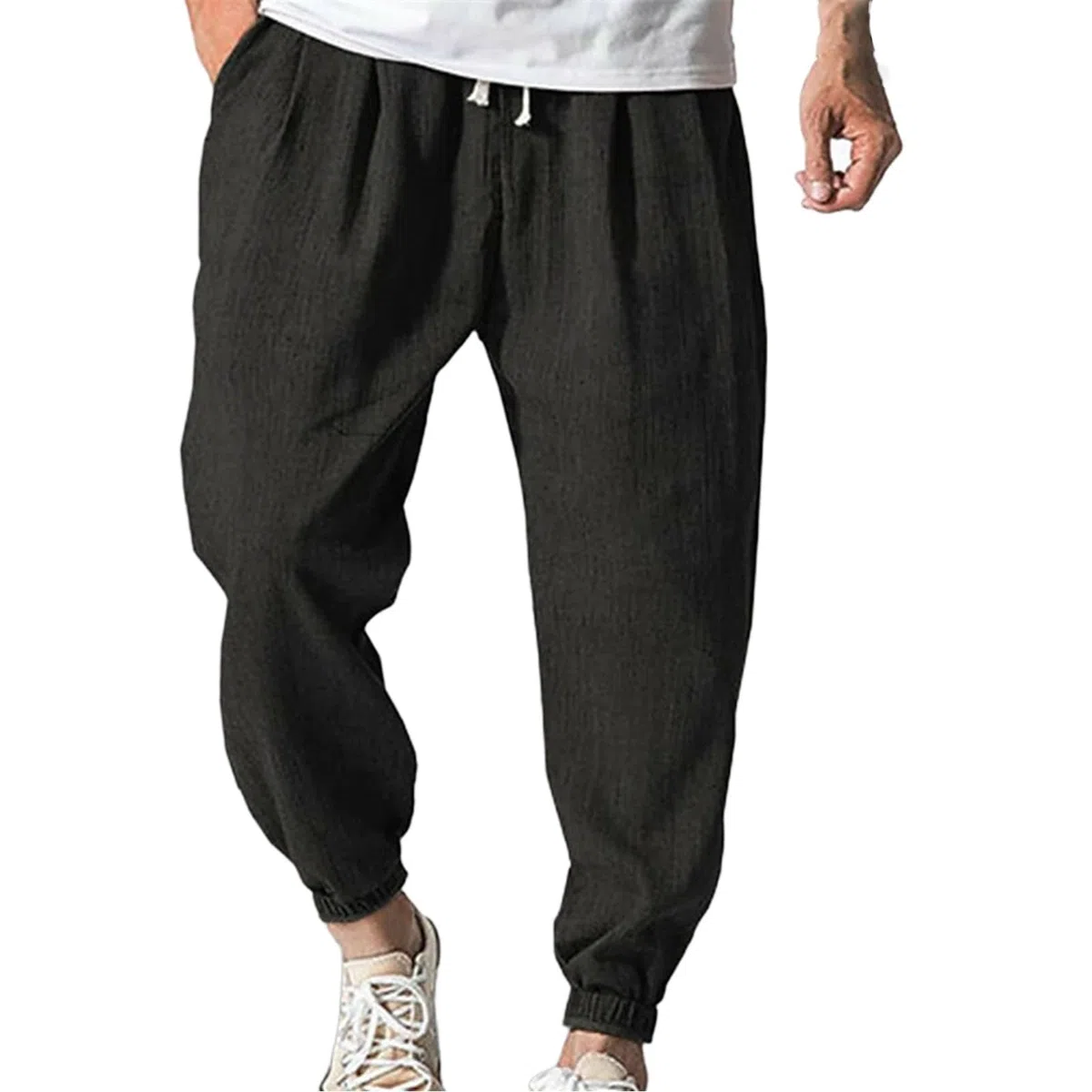 MJGkhiy Kirakuco Pantaloni Uomo Giapponesi Leggeri Baggy Harem Pants in Cotone e Lino Casual Larghi Pantalone Estivo Traspirante Pantalone Giapponese Trousers Lunghi da Yoga e Spiaggia
