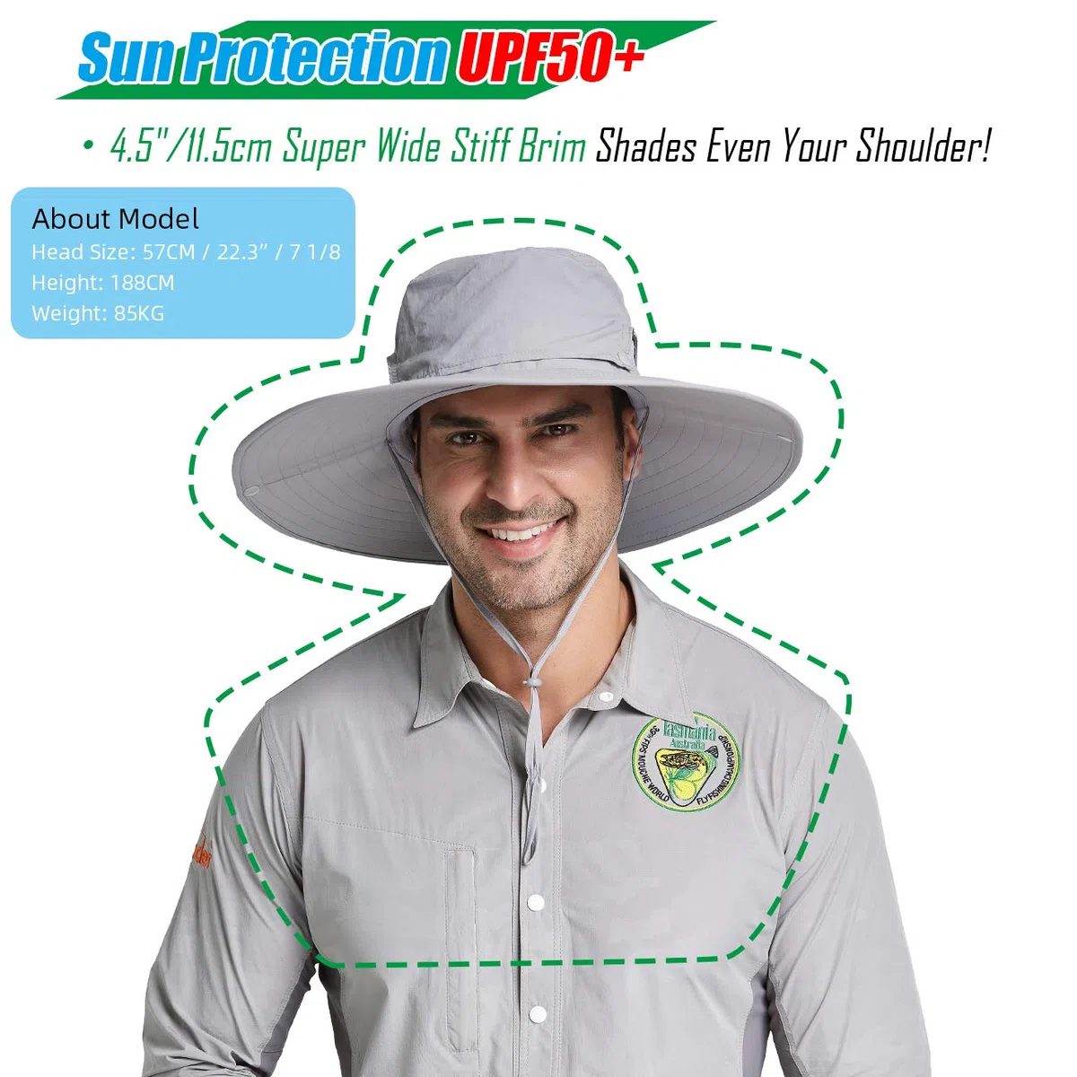 Gisdanchz UPF50+ Cappello Trekking Tesa Larga, Cappello Sole Anti UV Estivo Traspirante