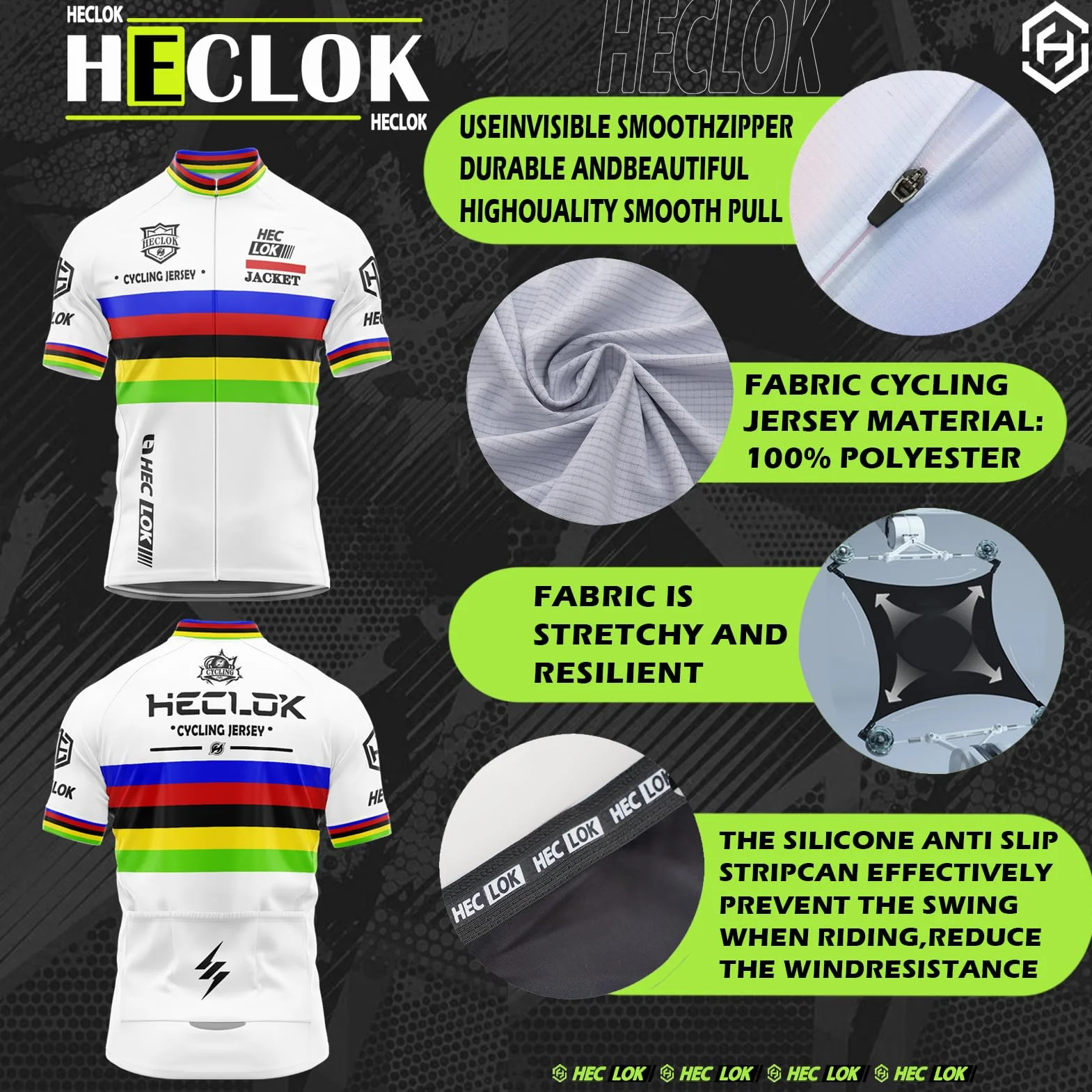 Abbigliamento Manica Corta Tuta Ciclismo Uomo Estate Completo Set+Pantaloncini 9D Gel Imbottito con Bretelle MTB＋Guanti, Occhiali da Ciclismo