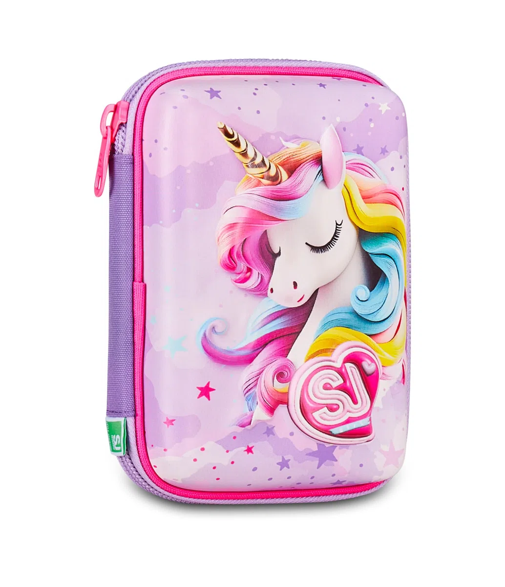 SJ GANG STYLE JAM GANG Astuccio Scuola Speed Pad, Rosa, Portapenne Mono Scomparto con Plance Amovibili, Completo Di Penne, Matite, Colori, Accessori Zaino, Scuola Elementare, Bambina