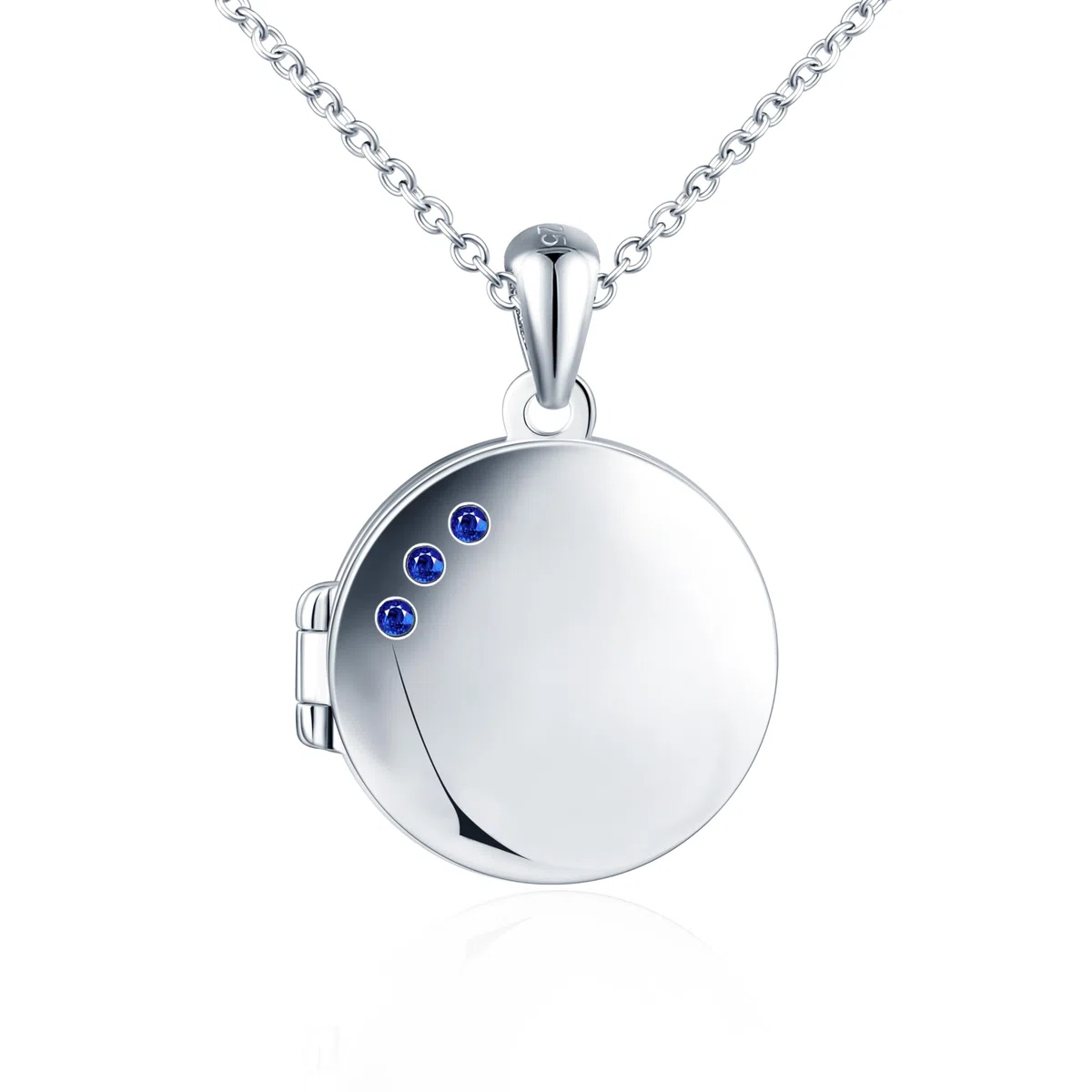 Collane ciondolo con foto in argento 925 da donna ragazze Collana Medaglioni con zirconi Ciondoli rotondi apribili creativa gioielli di moda