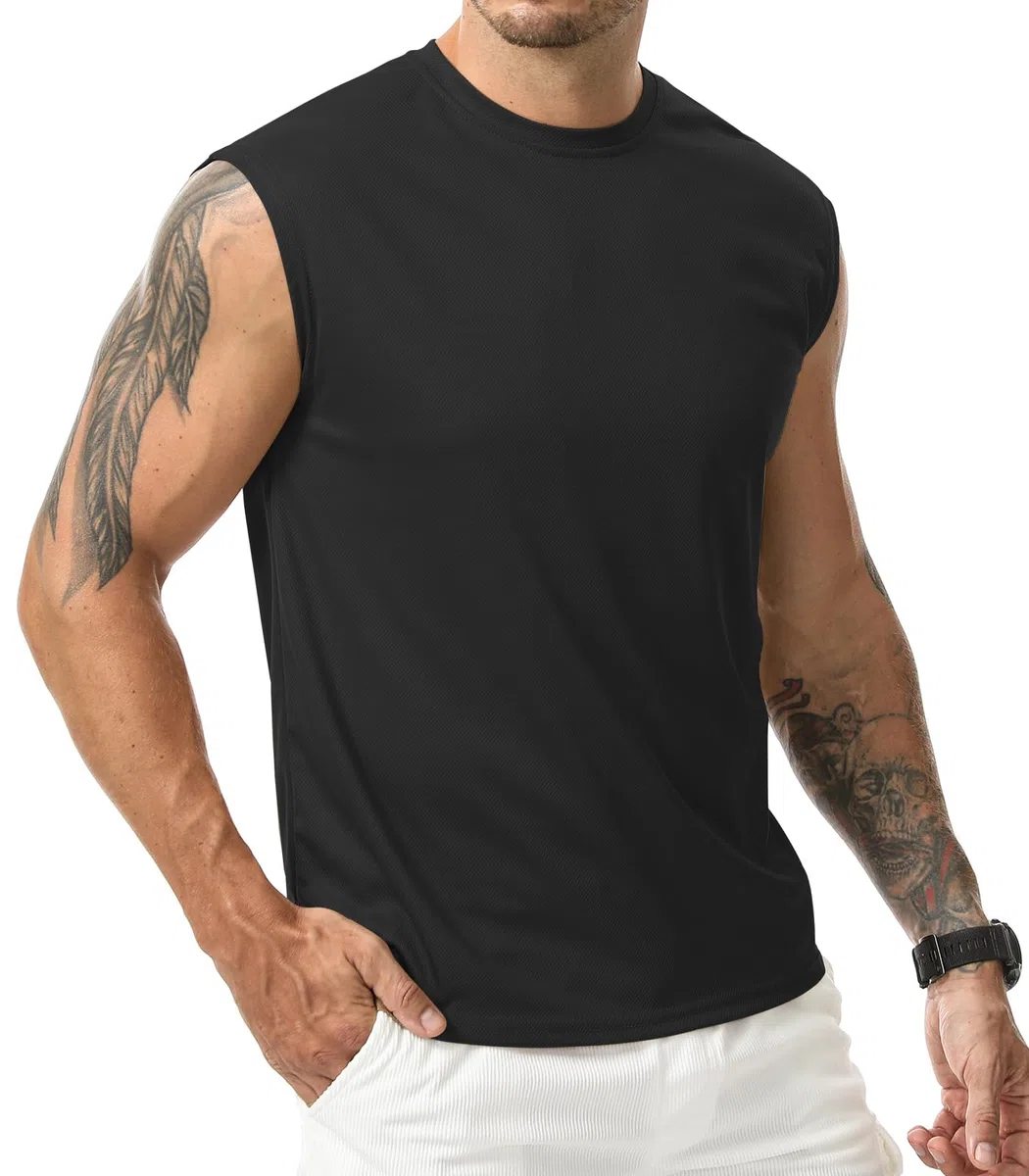 Suwangi 3 Pezzi Canotte da Uomo Sportiva Palestra Canotte Senza Maniche Allenamento Running Bodybuilding Smanicato
