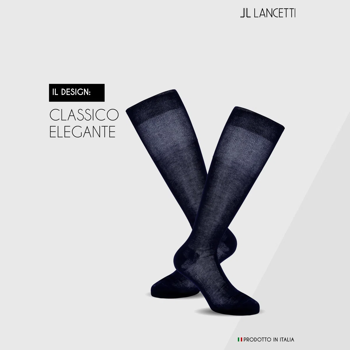 LANCETTI - 6 Paia di Calze Classiche Eleganti e Lunghe per Uomo in Pregiato Cotone Filo di Scozia - Vari Colori Disponibili