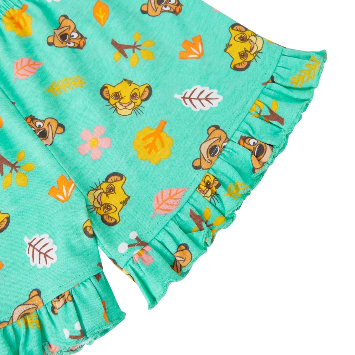 Disney Pigiama Corto da Bambina Re Leone/Lion King in 100% Cotone