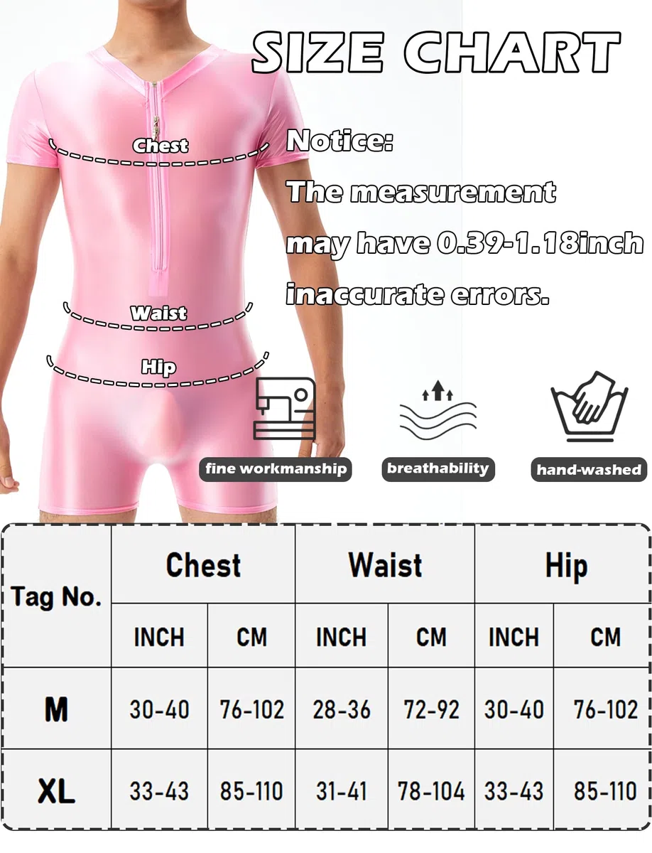 AIEOE Body lucido da uomo, body ad alta elasticità, canottiera da wrestling lucida con zip frontale, boxer tuta di base, body monopezzo per abbigliamento da casa