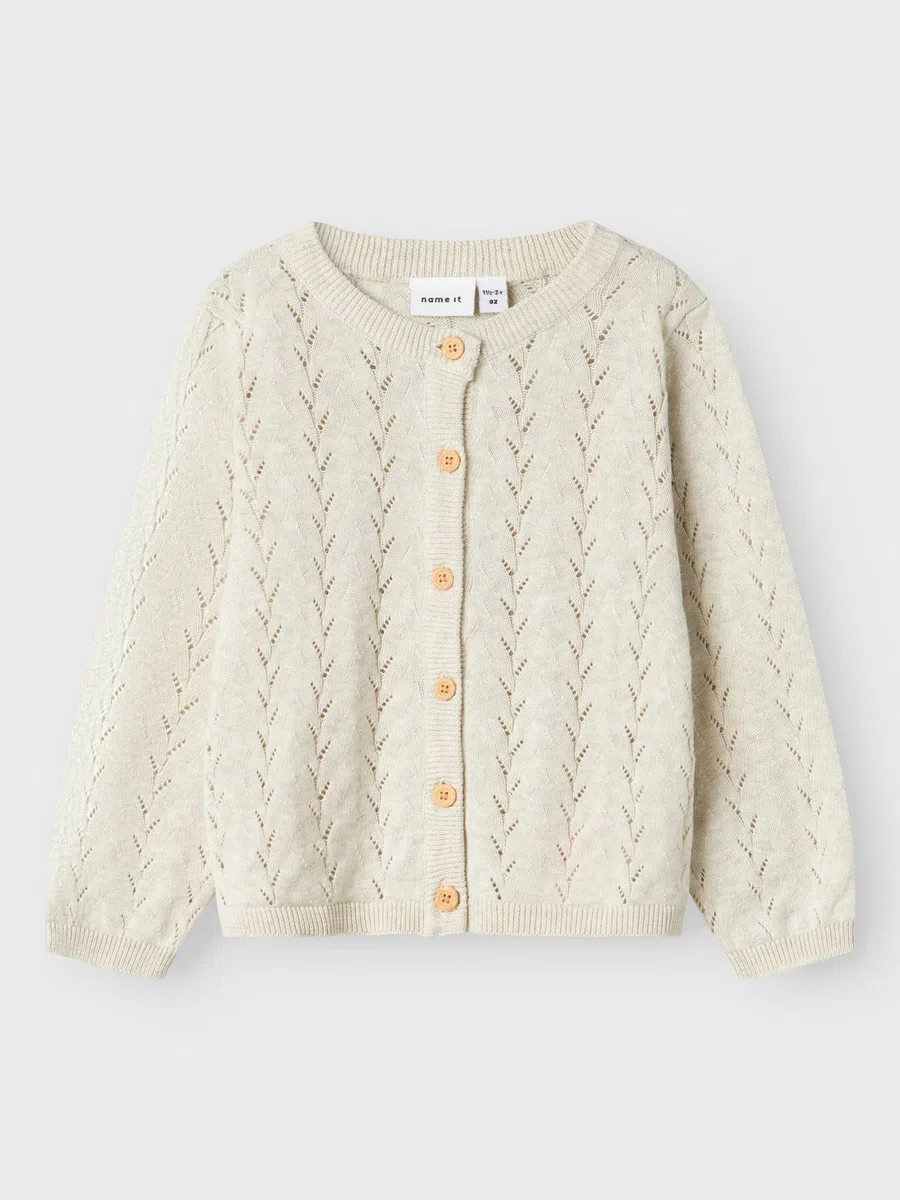 NAME IT Nmfbanni LS Knit Card Noos Maglione Cardigan Bambine e Ragazze