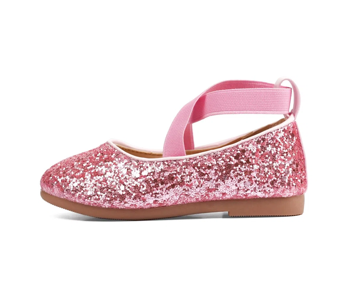 Scarpe Principessa per Ragazza Bambina Bimba, Scarpe Ballerine con Paillettes Eleganti per Cerimonia Festa