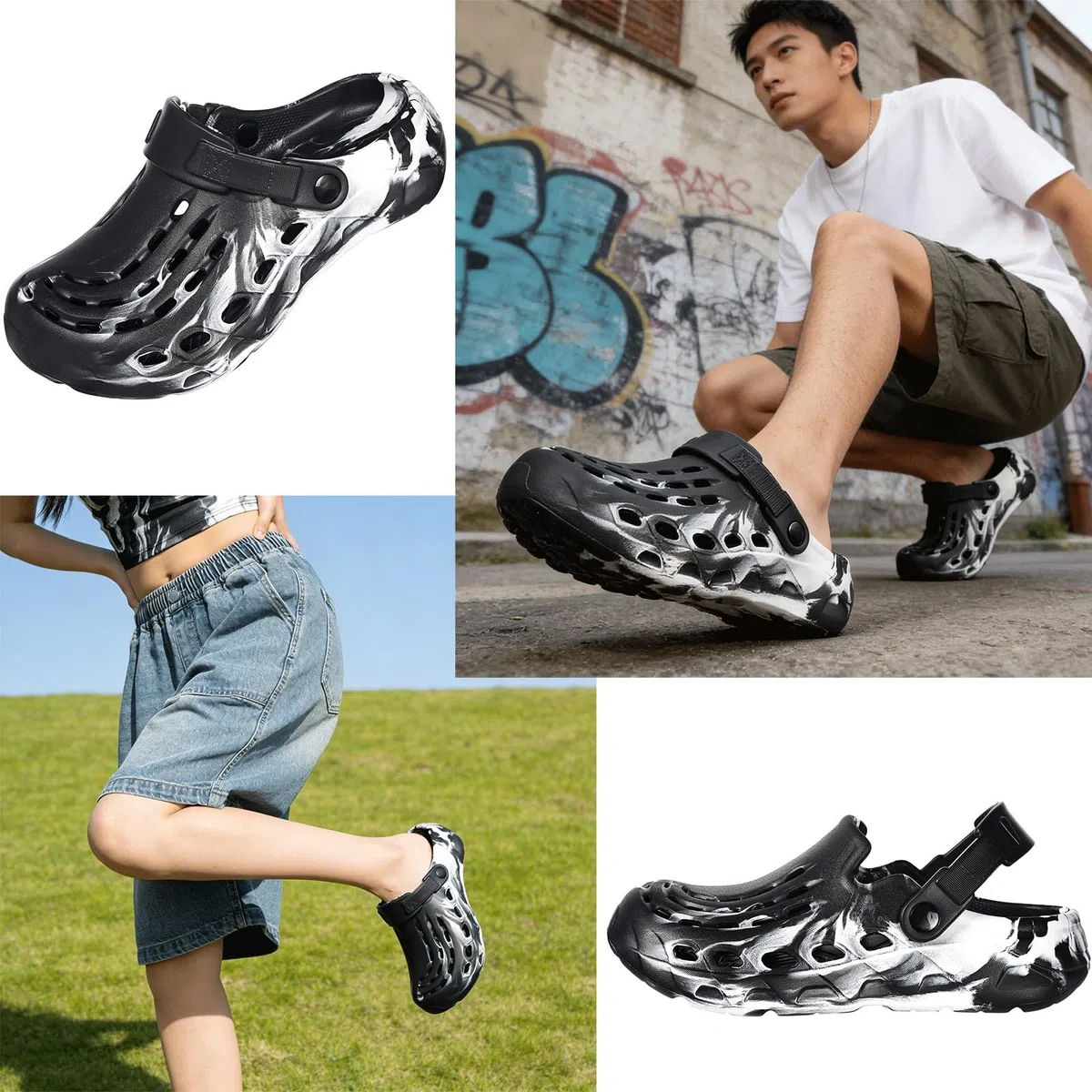 Zoccoli e Sabot Uomo Donna Pantofole da Spiaggia Mare Doccia Casa Scarpe da GiardinoSlip-on Sandali Estate Traspirante 36-47EU