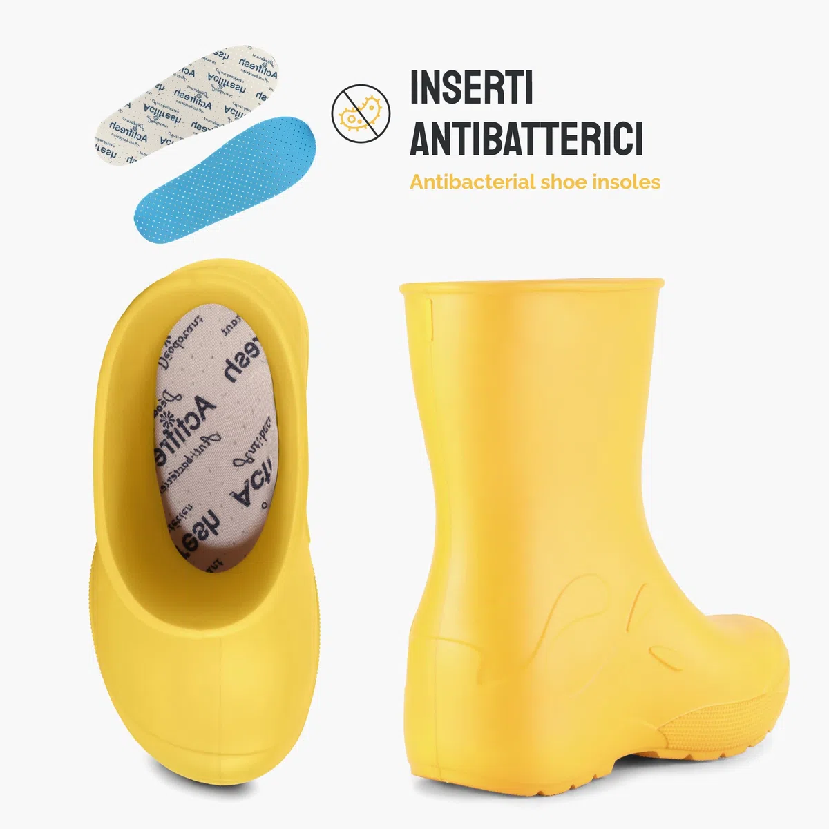 Ladeheid Stivaletti Pioggia Bambino in EVA, Leggeri Stivali Pioggia Bambina con Motivo a Panda, Facili da Pulire Stivaletti Bambina e Scarpe Bambino LA-CA-10