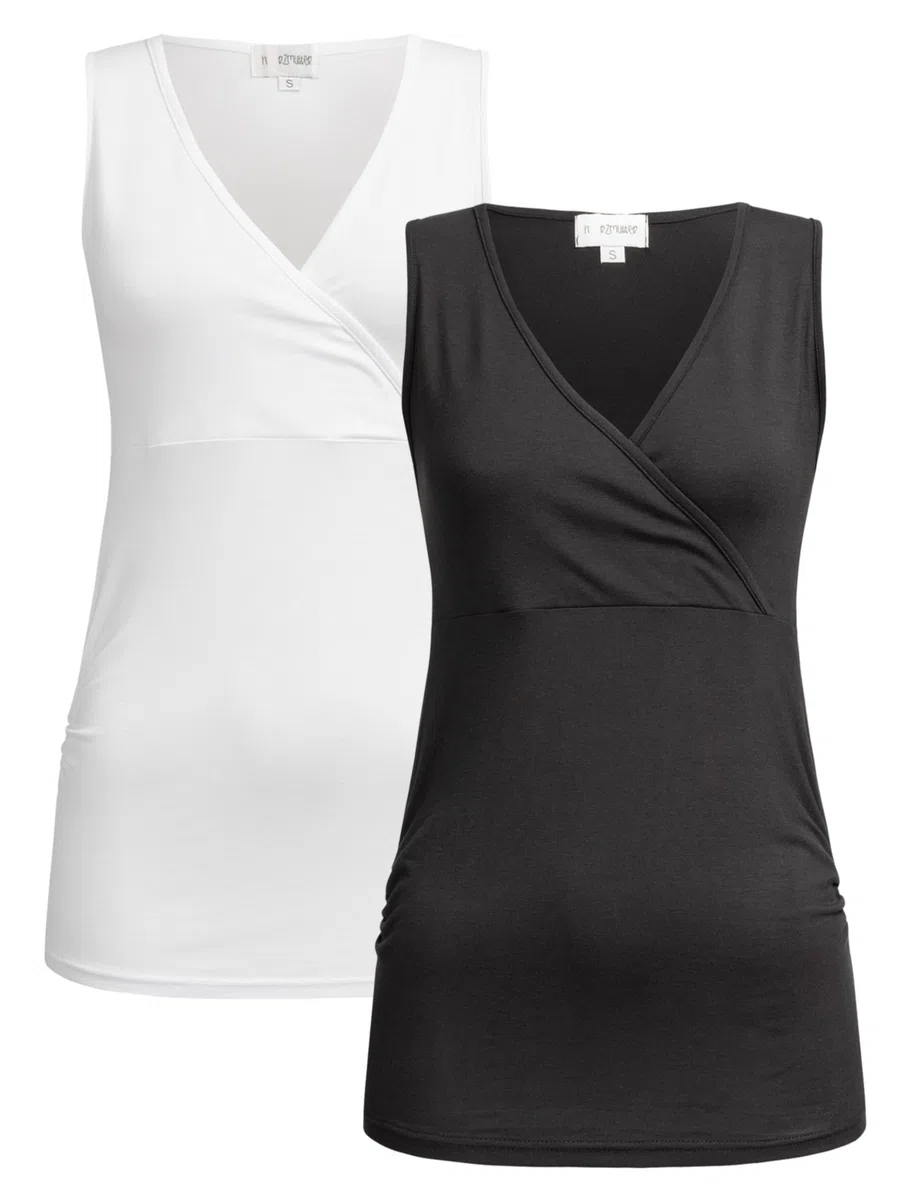 Herzmutter Canotta Allattamento Premaman Oeko Tex 100 - Top Allattamento, Morbida, Alta qualità, Camicia Premaman - 6700