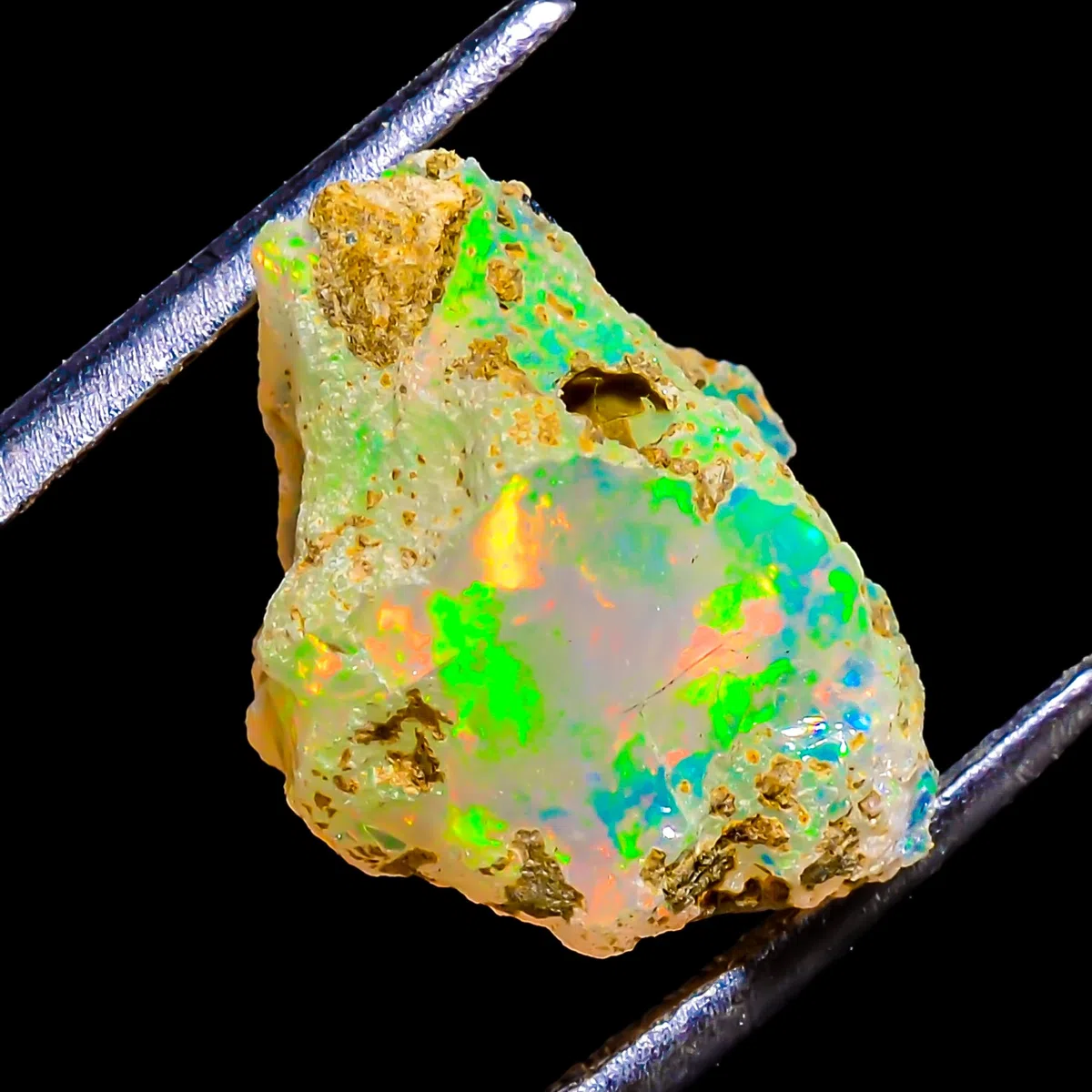 Natural Ethiopian Opal Rough Gems – AAA Quality Stone | Jumbo Fire Ethiopian Raw Crystal Rock Gemstone for Jewelry Making & Wire Wrapping