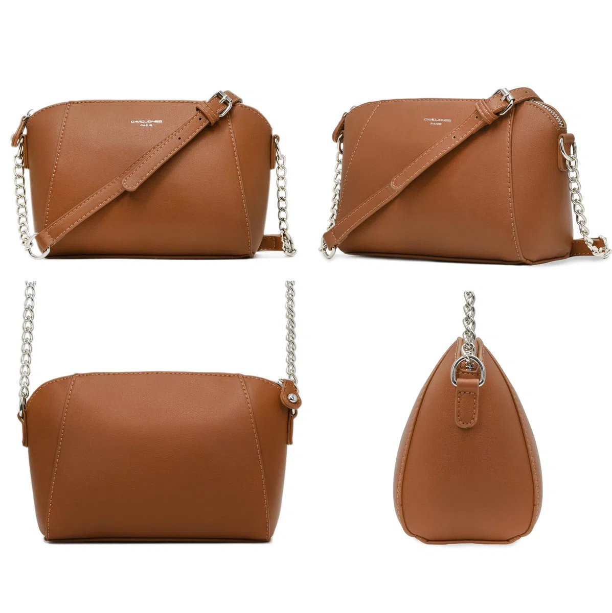 David Jones - Borsa Tracolla Piccola Donna - Borsa a Spalla Catena - Crossbody Messenger Bag PU Pelle - Borsetta Mano Borsello Sera Noche Clutch Pochette Elegante Moda Città Lavoro