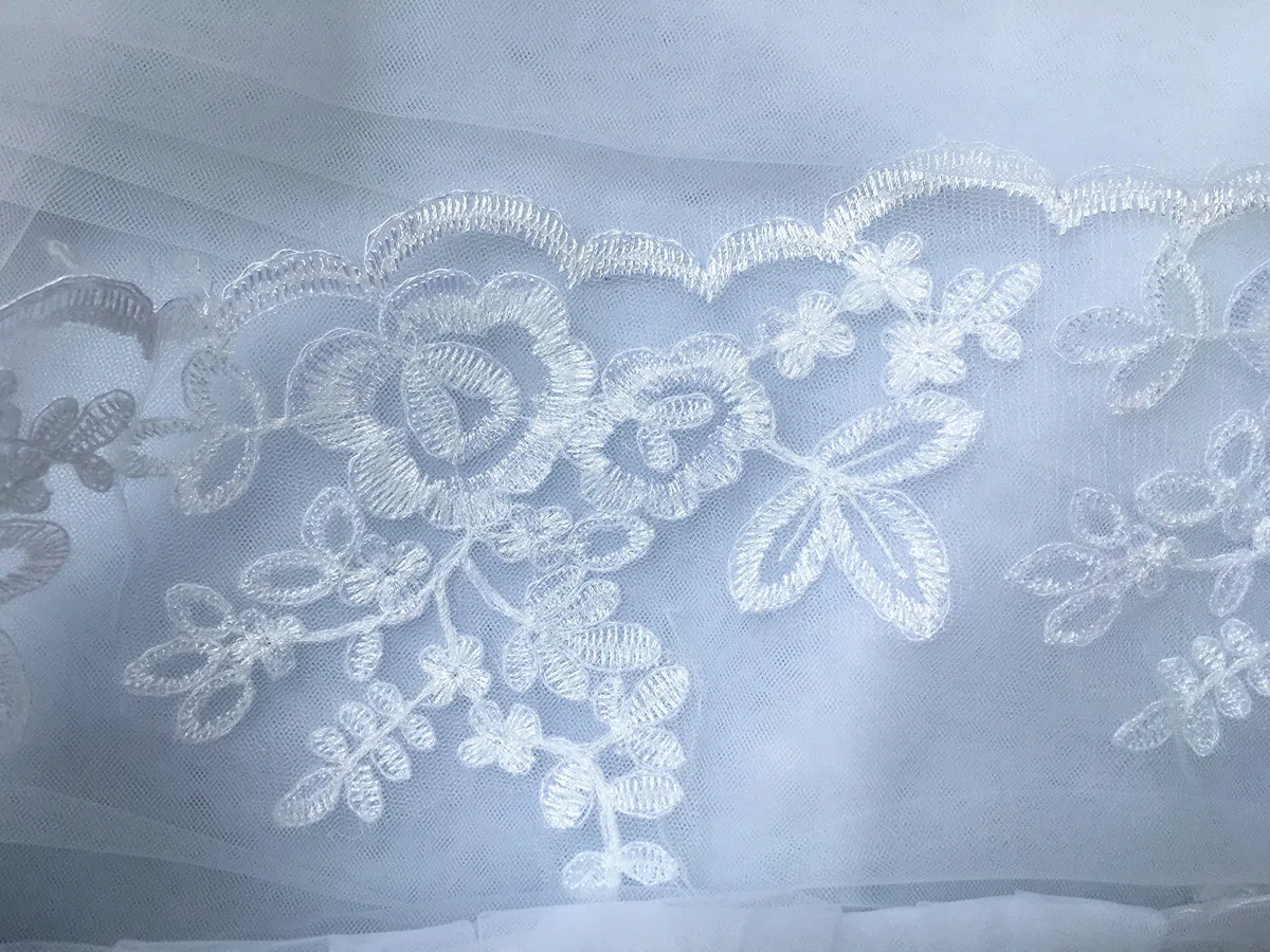 Velo da sposa monostrato Velo da sposa in pizzo Ricamo Sposa Forniture 3m