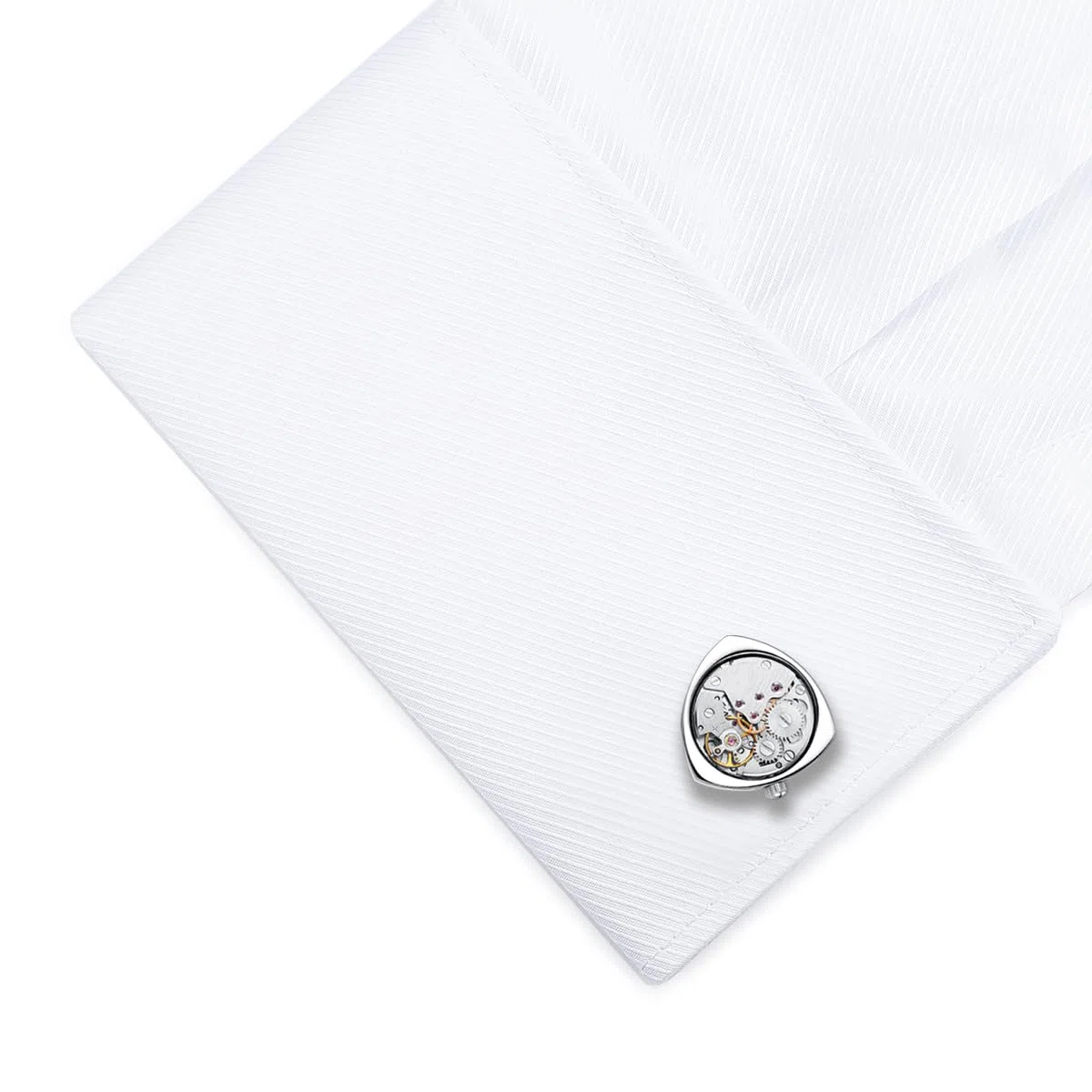 Honey Bear 1 paia di gemelli Cufflinks Steampunk Orologio Movimento beweglich Acciaio Inossidabile 3 colore