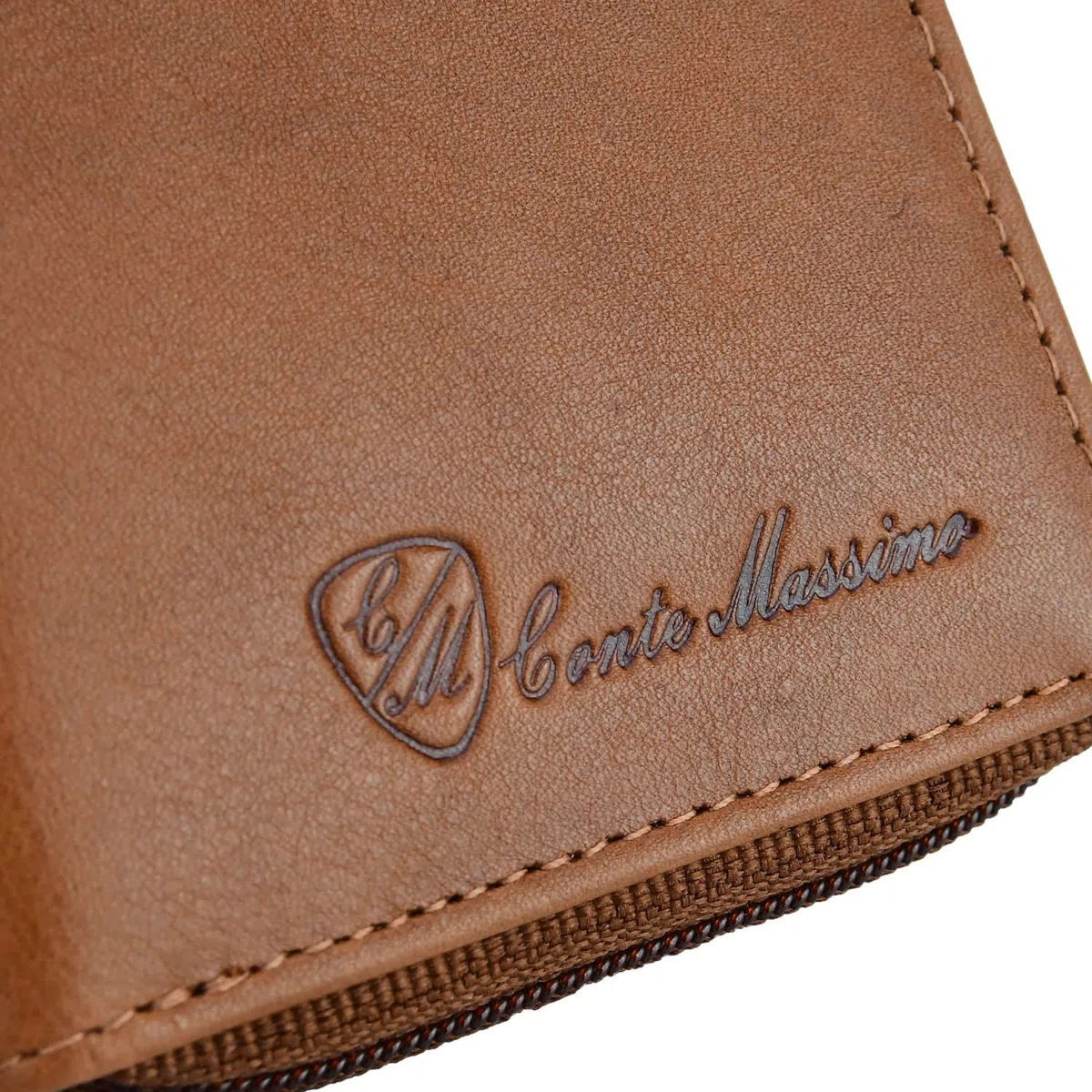 CONTE MASSIMO Portachiavi Per Uomo e Donna, Vera Pelle Con Cerniera, Ganci e Tasche, Con Scatola Regalo