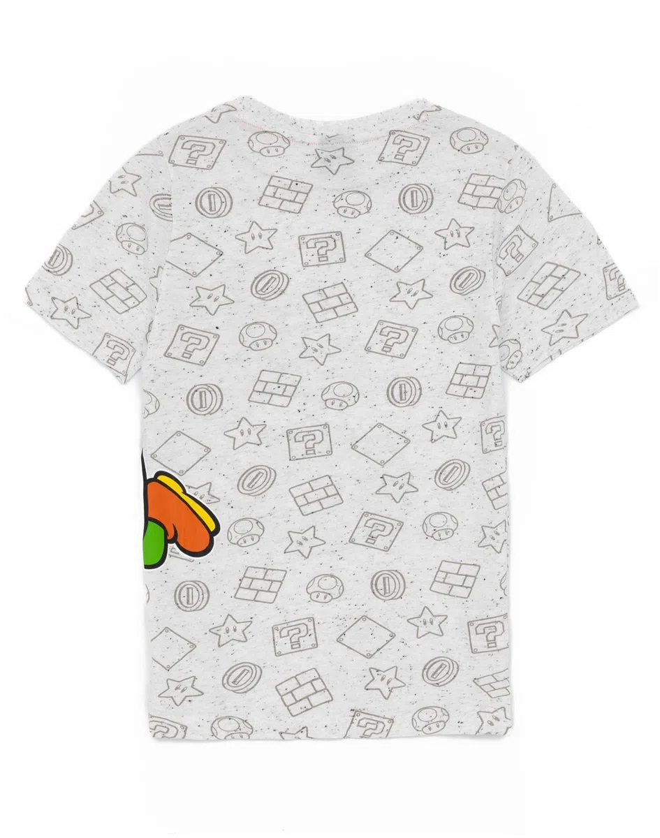 Super Mario Maglietta Grigia per Bambini di Nintendo Yoshi Boy