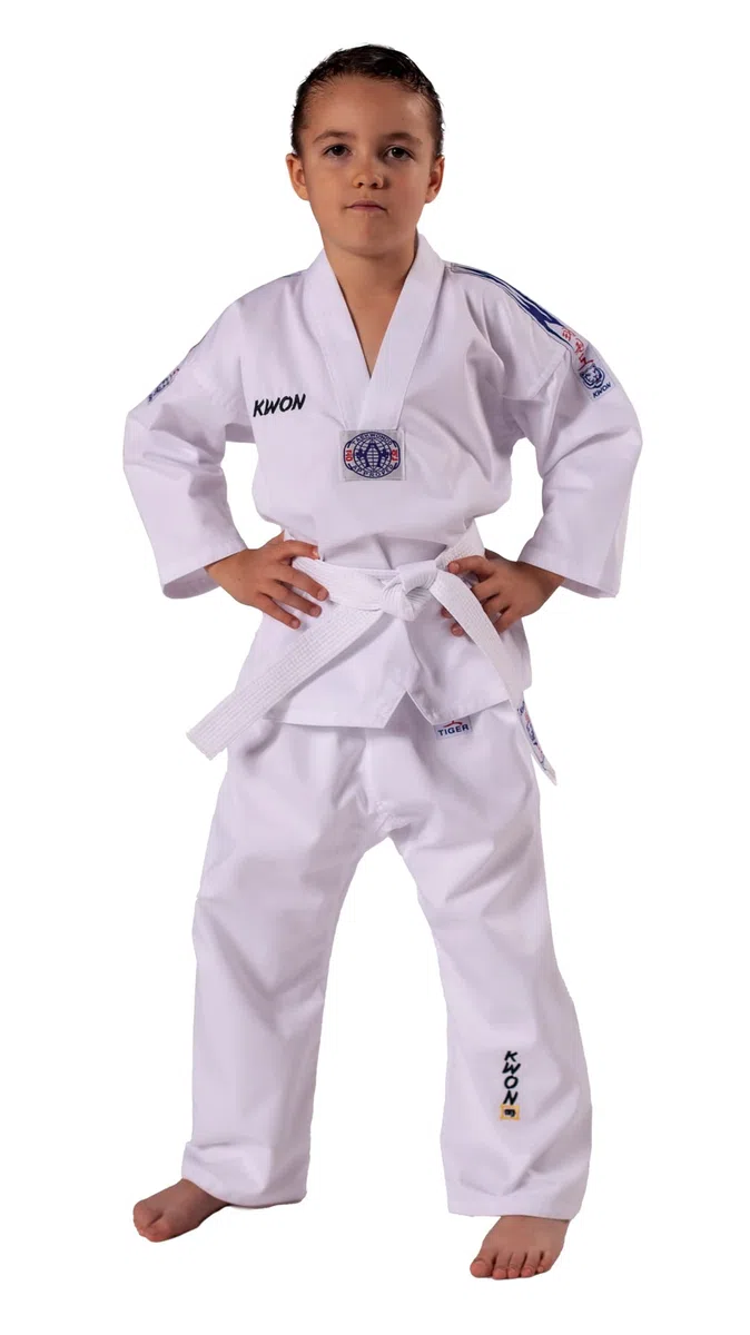 Kwon Dobok Taekwondo Tiger Blue 140 cm