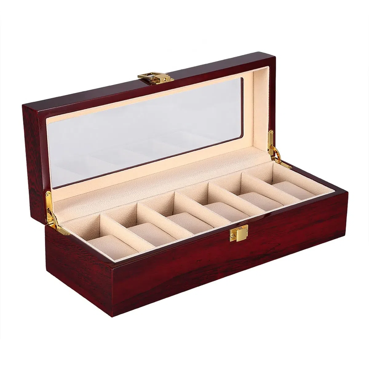Espositore per orologi da uomo, in legno