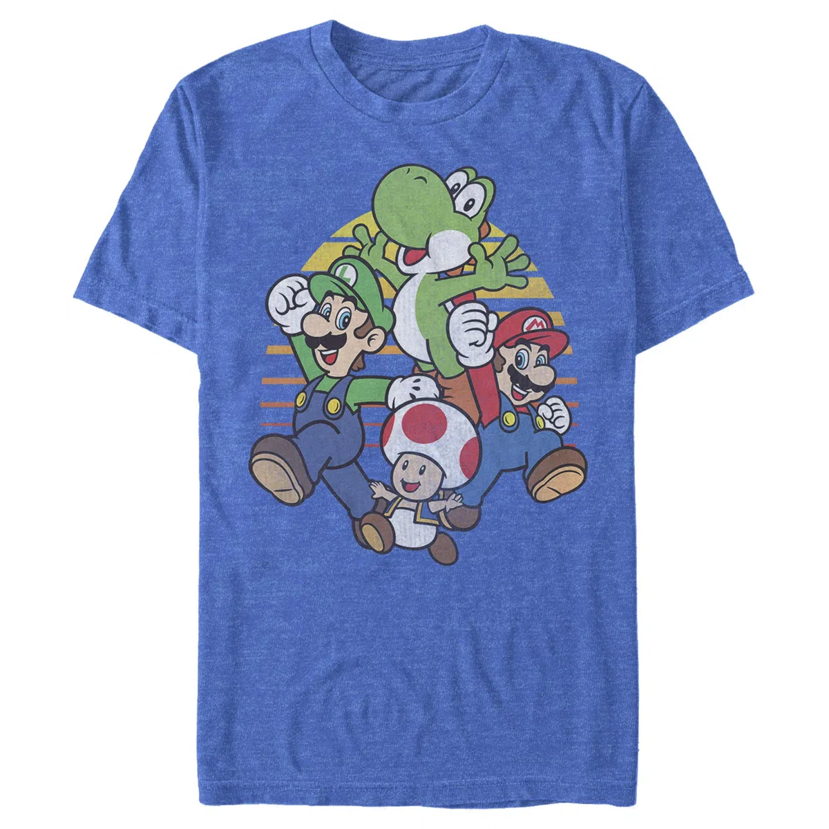 Nintendo Mario And Friends Circle Retro T-Shirt Uomo