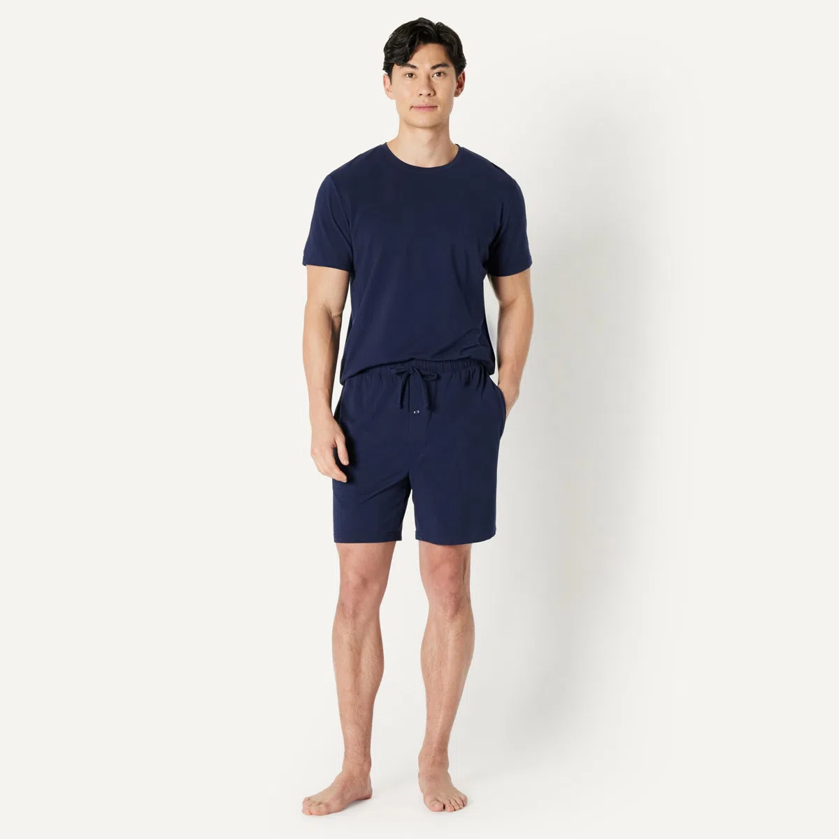 Amazon Essentials Uomo Set Pigiama in Modal di Cotone, Maglietta a Maniche Corte e Pantaloncini
