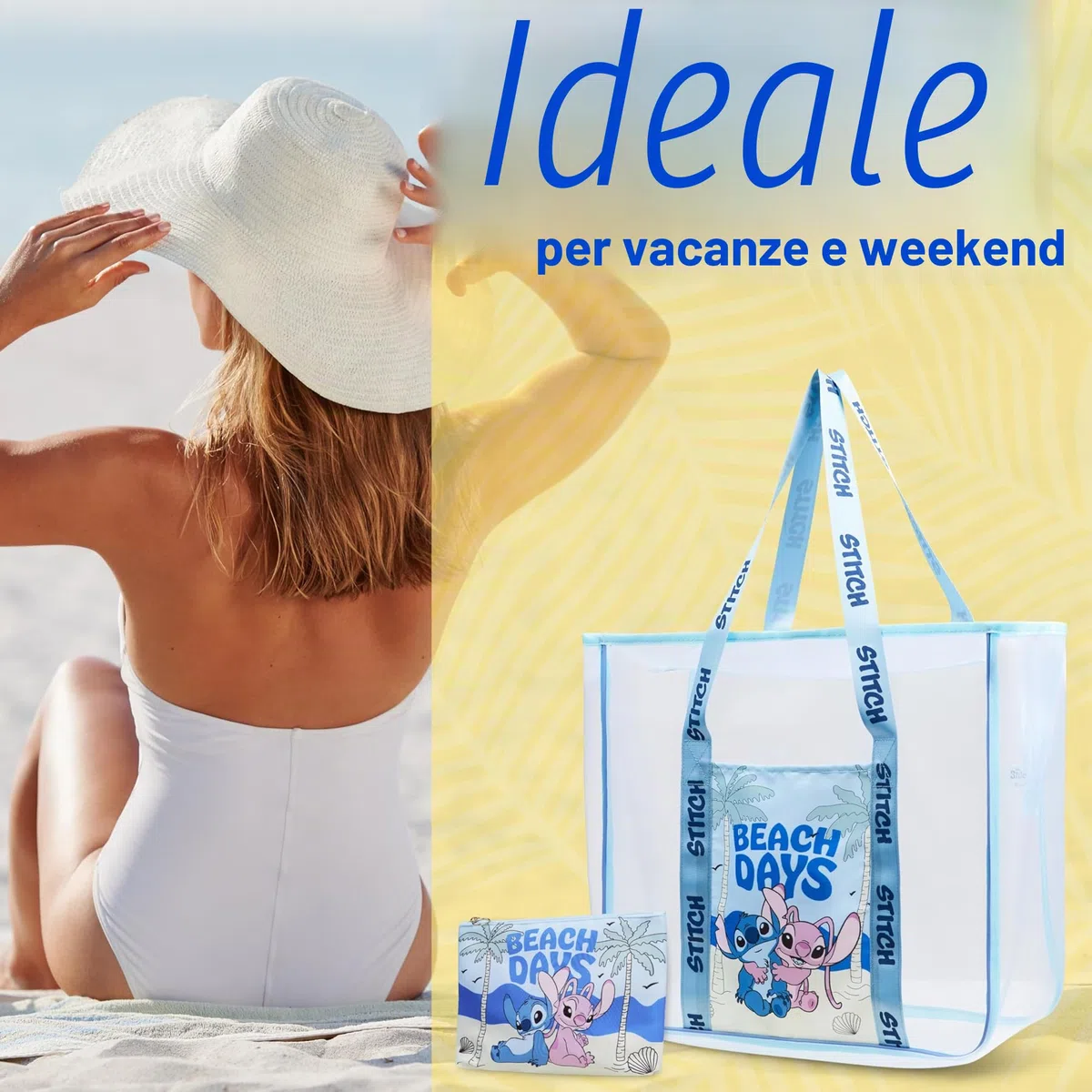 Get Trend Borsa Donna Borsone da Viaggio Ragazza Tote Bag con Piccola Custodia Borsa da Viaggio Palestra Borsa Mare con Zip