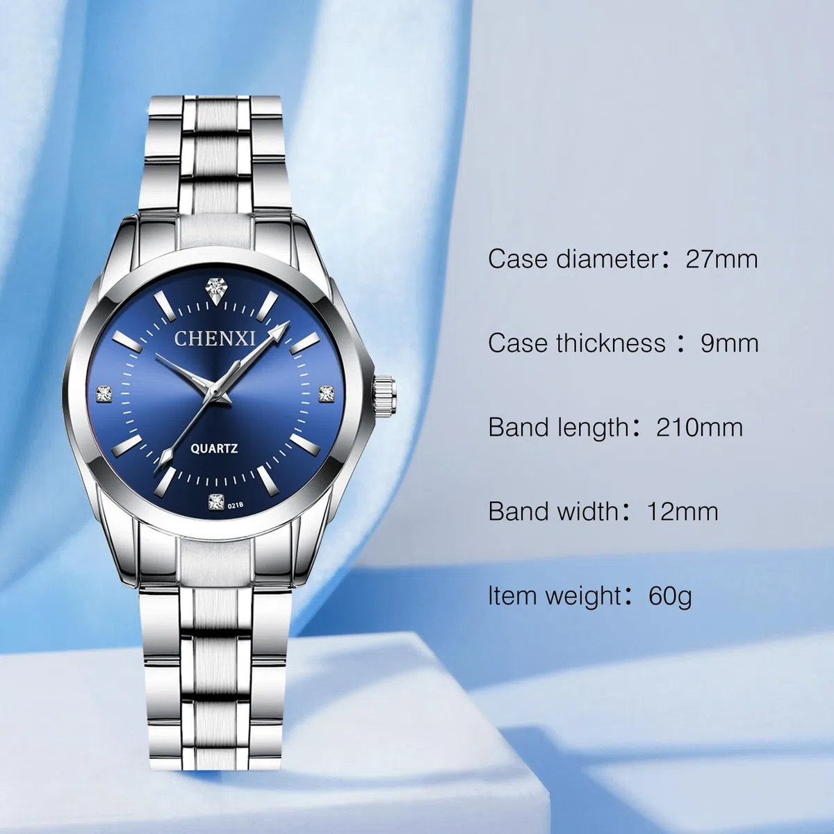 aswan watch Orologio Analogico al Quarzo Donna con Cinturino in Acciaio Inossidabile,Orologio da Donna Classico ed Elegante con Quadrante Decorato con Diamanti,Lancette Luminescenti,Cassa da 29.5MM