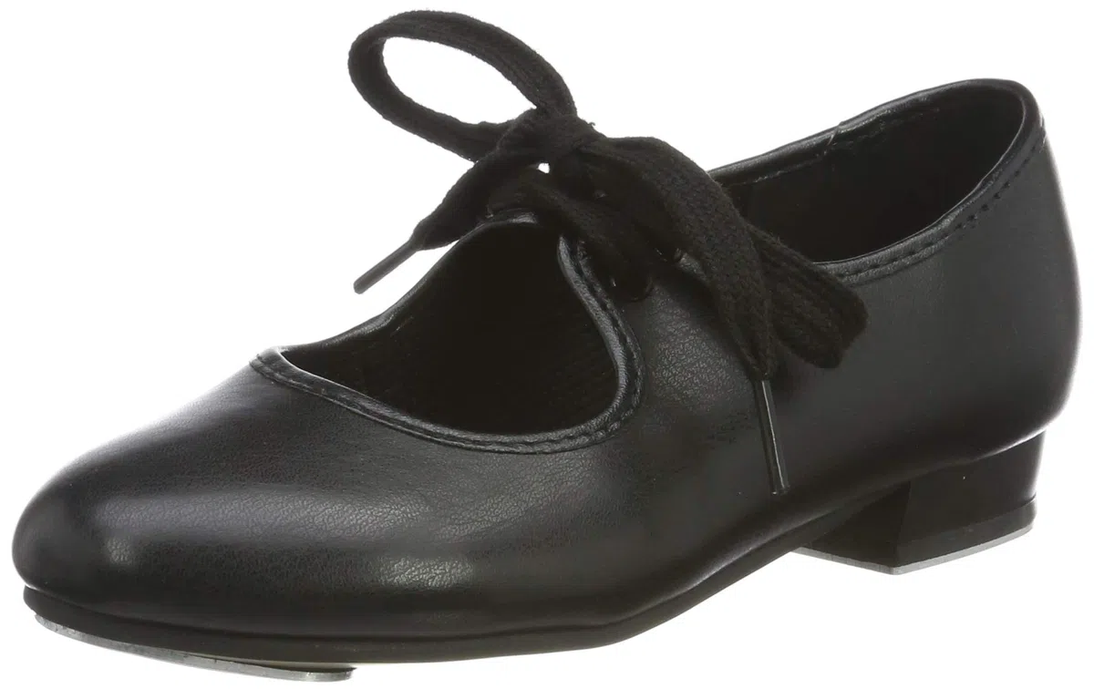 Roch Valley - Low Heel Pu Tap Shoes, Tacco Basso Pu Tap Scarpe Donna