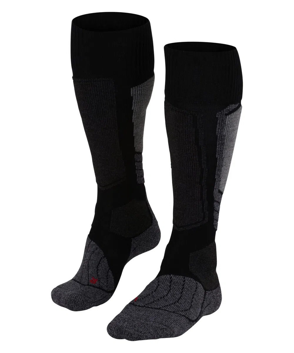 FALKE Uomo SK1 calzini da sci imbottitura extra-spessa protezione tibia antivesciche spessi caldi traspiranti asciugatura rapida termoregolanti antiodore lana filo funzionale 1 paio