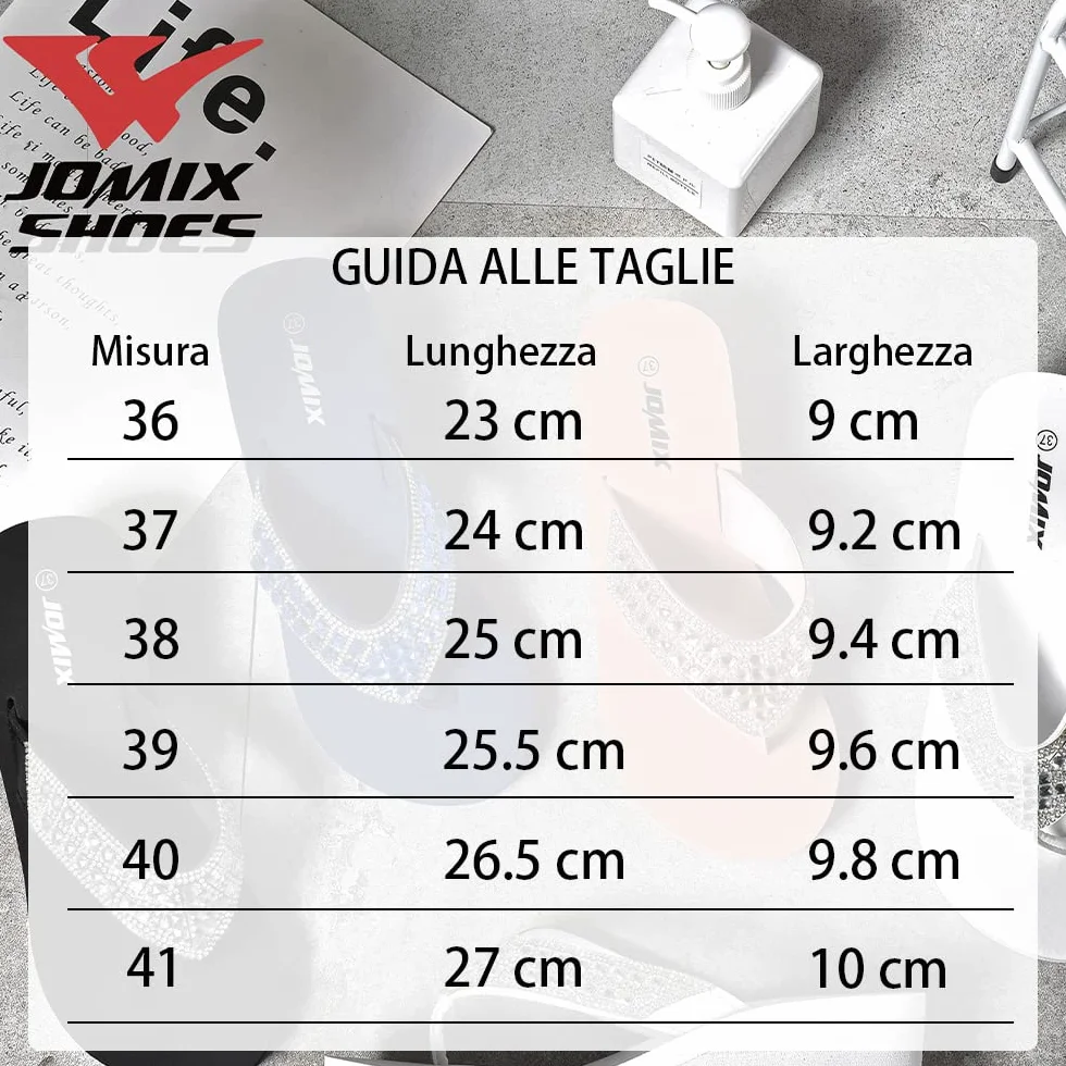JOMIX Infradito Donna Eleganti Ciabatte Zeppa Casa Mare Piscina