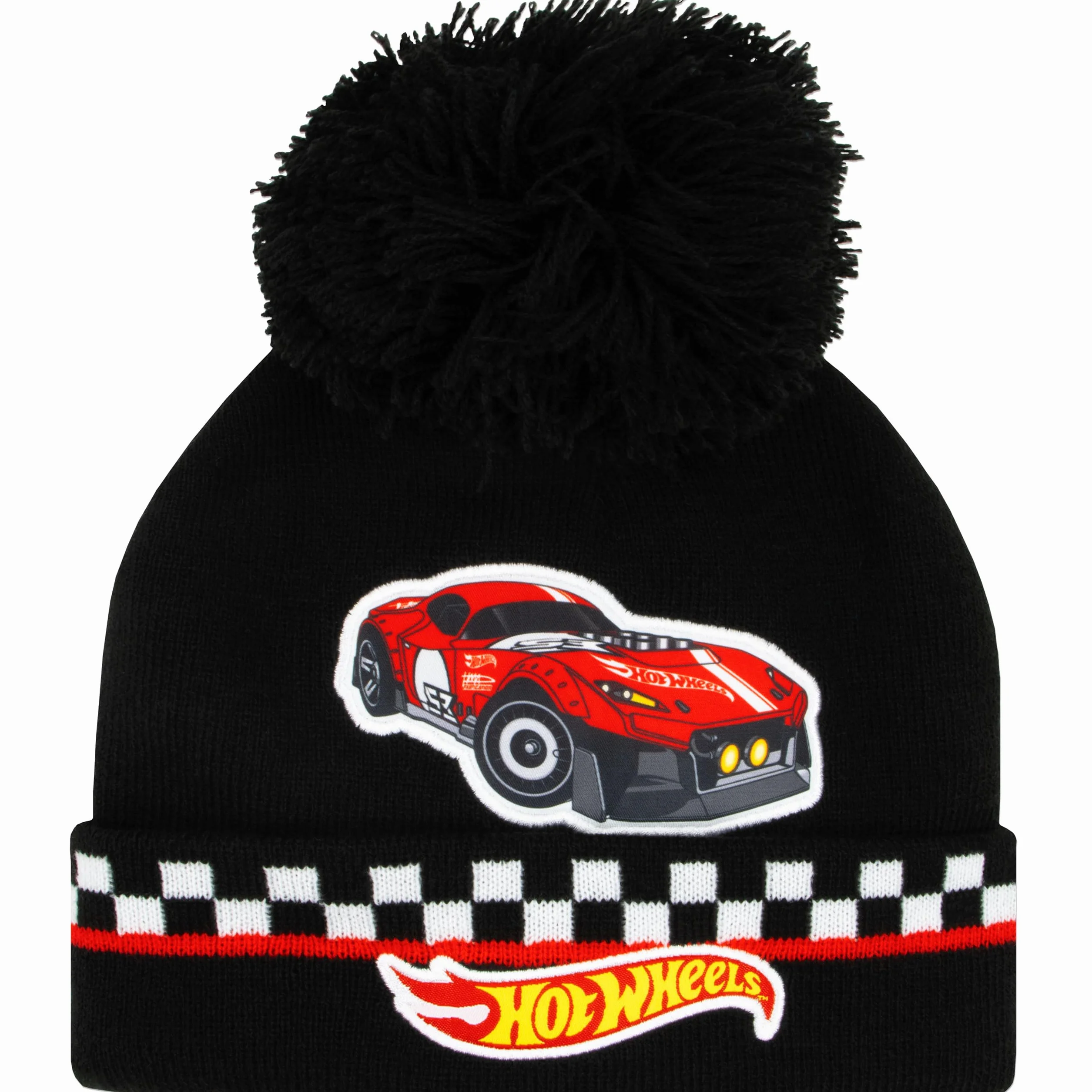 Hot Wheels Cappellino Bambino | Beanie E Guanti Invernali | One Size Nero