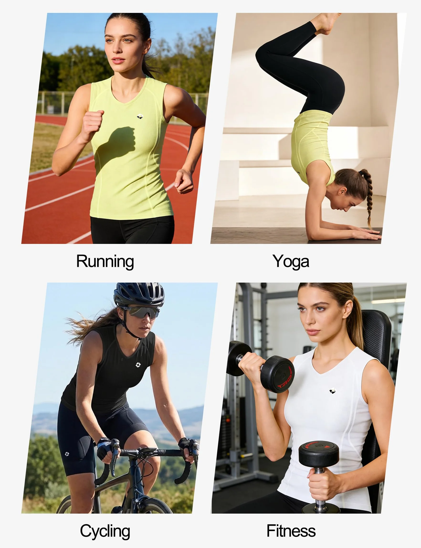 INBIKE Maglia Ciclismo Donna Senza Maniche Canotta Ciclismo Maglia MTB Traspirante Asciugatura Rapida Assorbente dal Sudore per Bici Corsa Yoga Fitness
