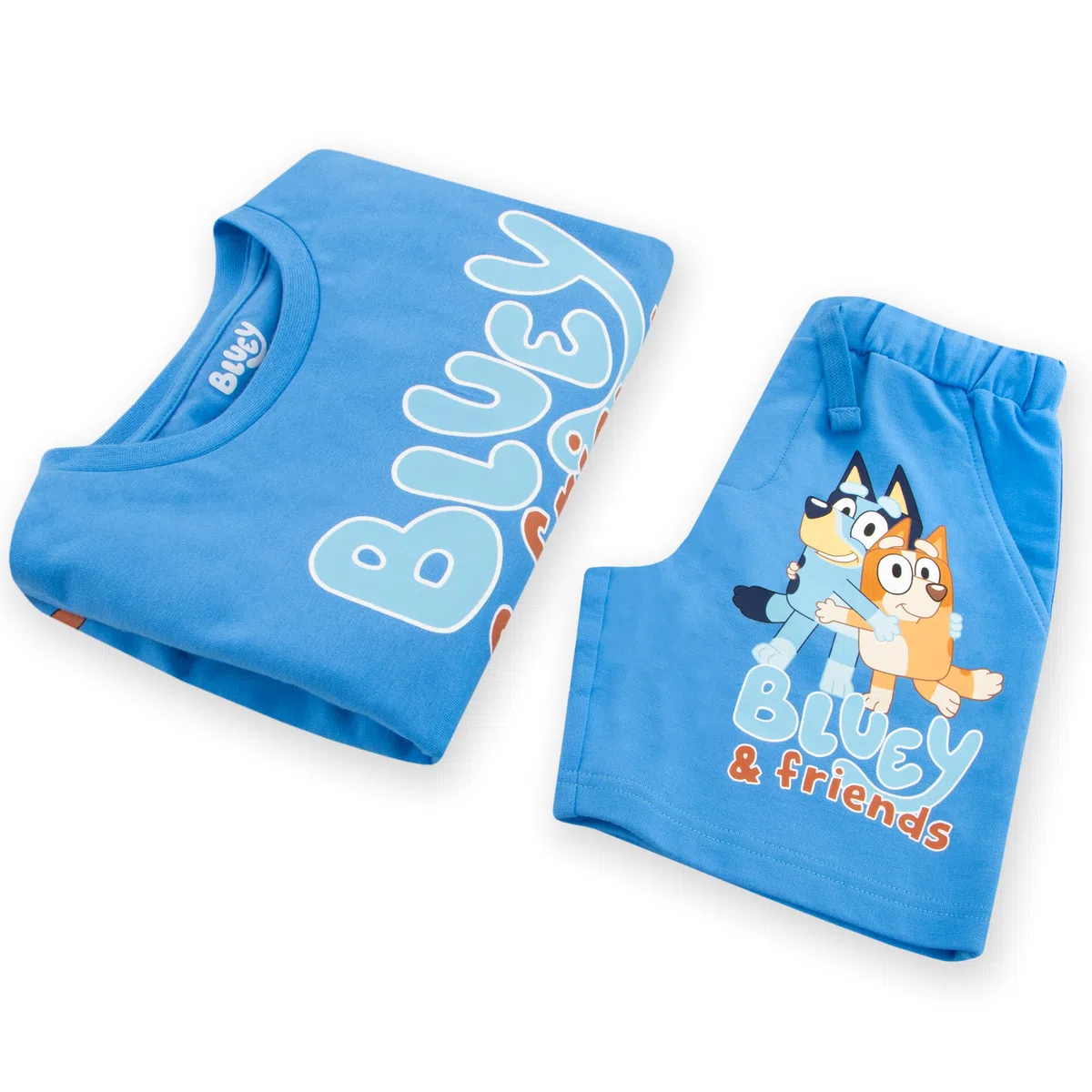 Bluey Vestito Bingo Abbigliamento per Ragazzi | Completo Bambino Estivo | Cotone Pantaloni Corti Ragazzo