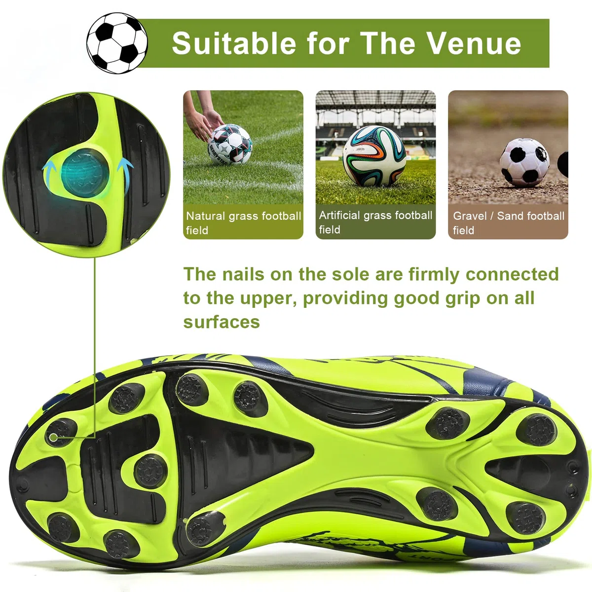 Scarpe Calcio Ragazzo Ragazza Professionale Teenager Scarpe da Calcetto Scarpe da Allenamento 28-37 EU