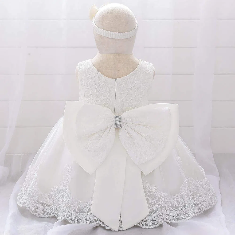 Lito Angels Abiti da Bambina in Pizzo con Fascia per Capelli Festa di Compleanno Matrimonio Abito da Damigella d'Onore