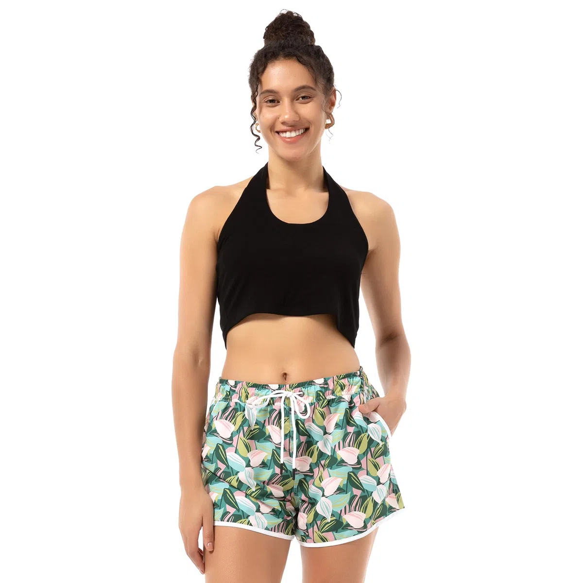 riemot 2 Paia Pantaloncini Costumi da Bagno Donna Pantaloni Corti Spiaggia Asciugatura Rapida Estivi Sportivi Shorts con Tasche Perfetti Pantaloncino Piscina per Mare Corse Palestra‌