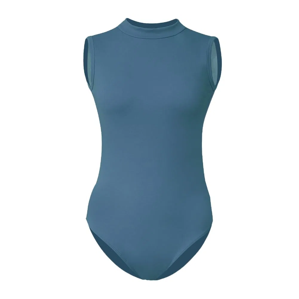 ROYAL SMEELA Body Ballerina Danza Classica Senza Maniche Collare Alto Senzas Schienale Adulto