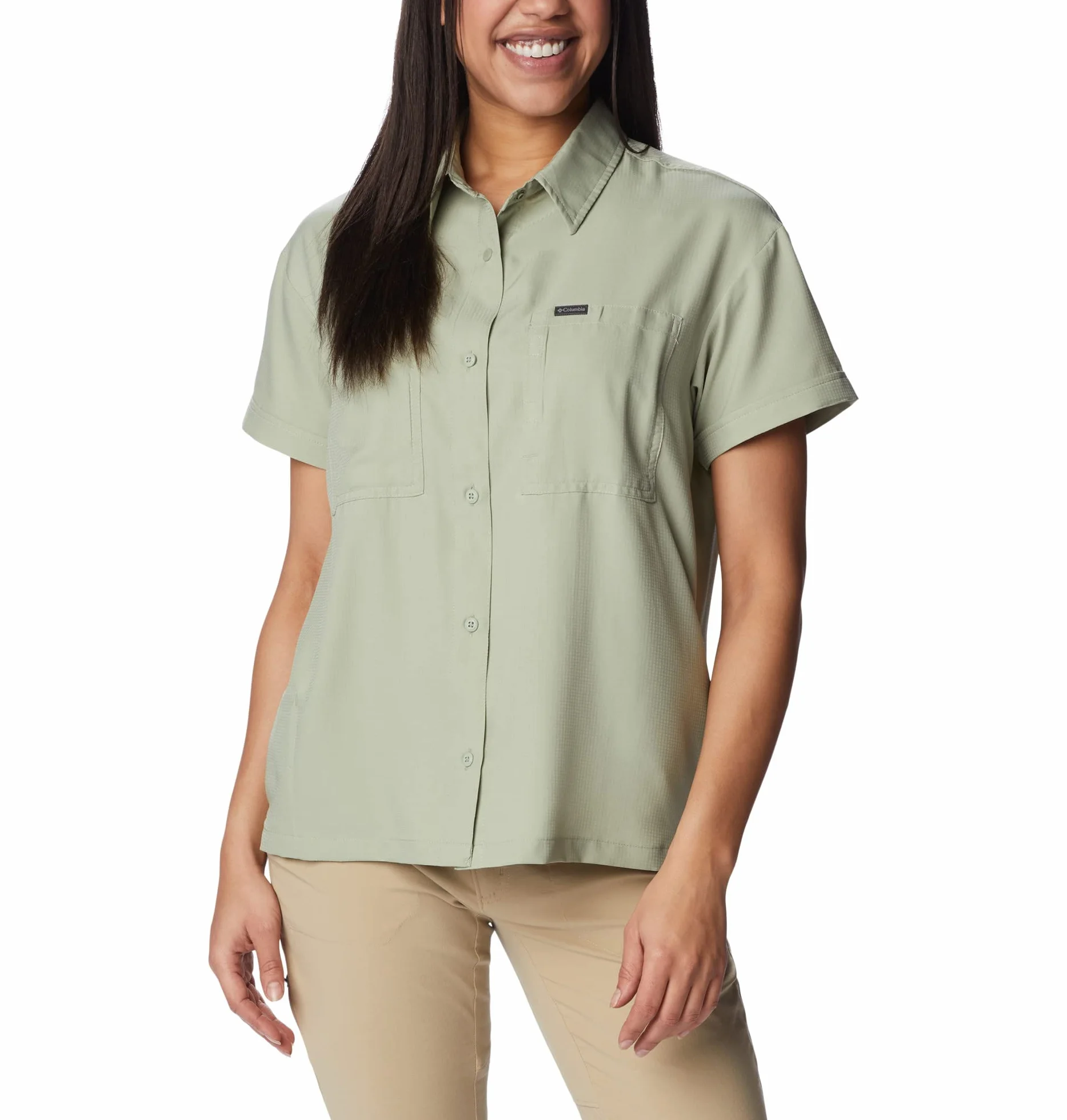 Columbia Kurzarm-Wanderhemd für Damen, Silver Ridge Short Sleeve Shirt, Nylon