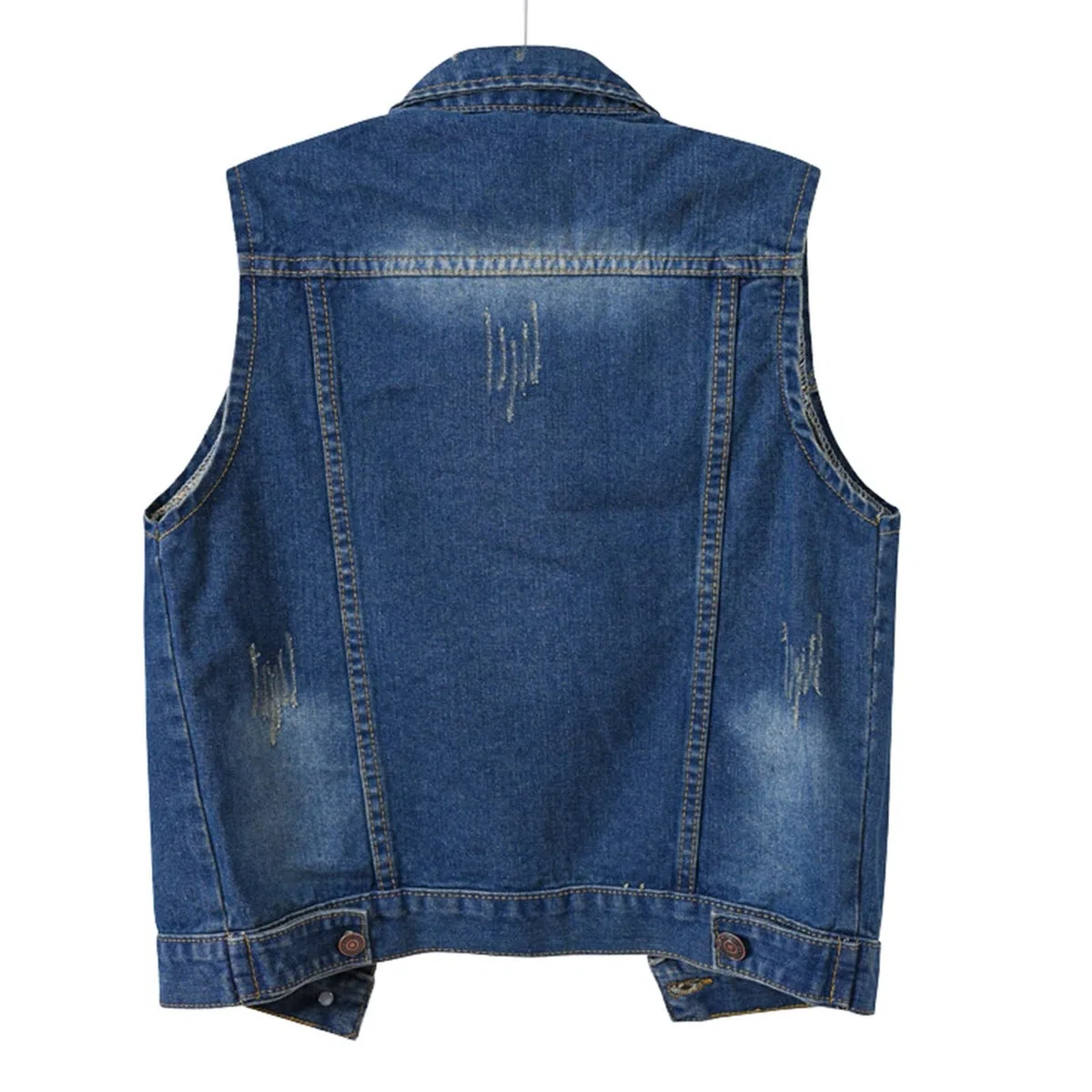 Gilet in denim da donna, gilet da cowboy, tinta unita, senza maniche, taglie forti, leggera, primaverile, autunno, bottoni, gilet aperto sul davanti, cappotti, capispalla chic loungewear UK