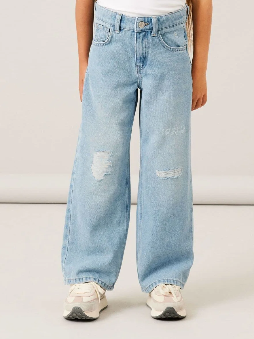 NAME IT - Nkfrose HW Wide Jeans 1411-te Noos, Jeans Larghi Bambine e Ragazze