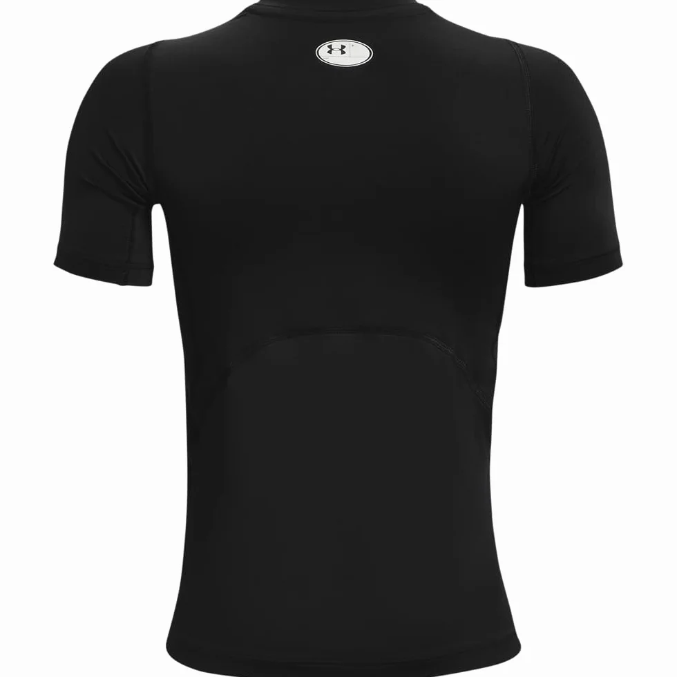 Under Armour UA HG Armour SS, T-shirt Bambini e Ragazzi, Nero, XS