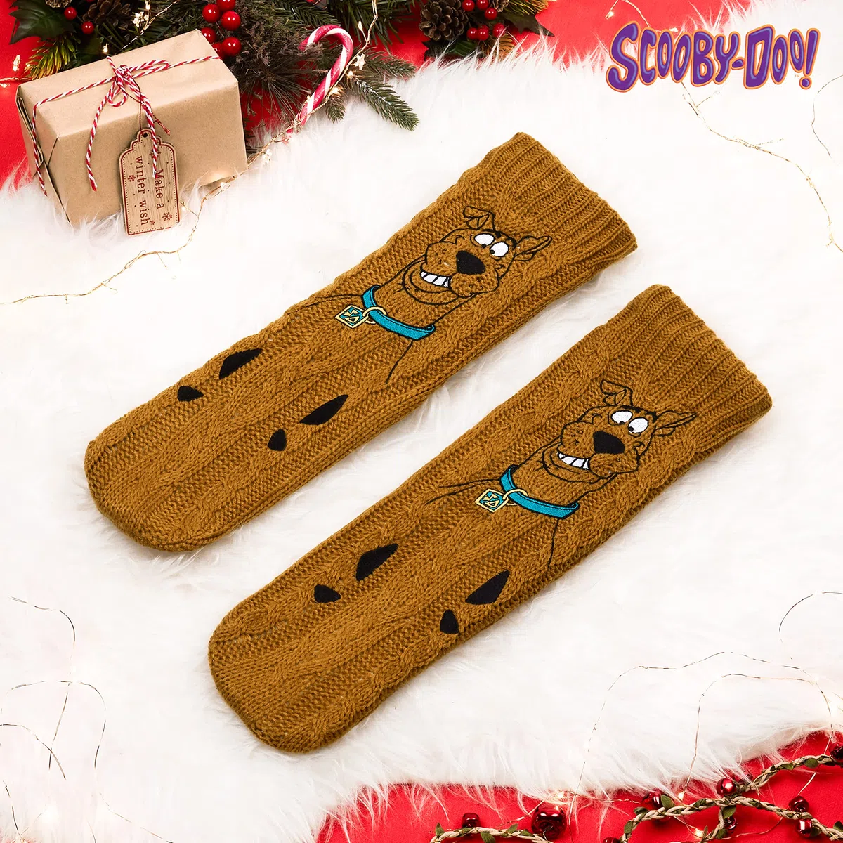 Scooby-Doo! Calze a Pantofola Uomo Antiscivolo Calzini Invernali Pantofole Divertenti Adulti
