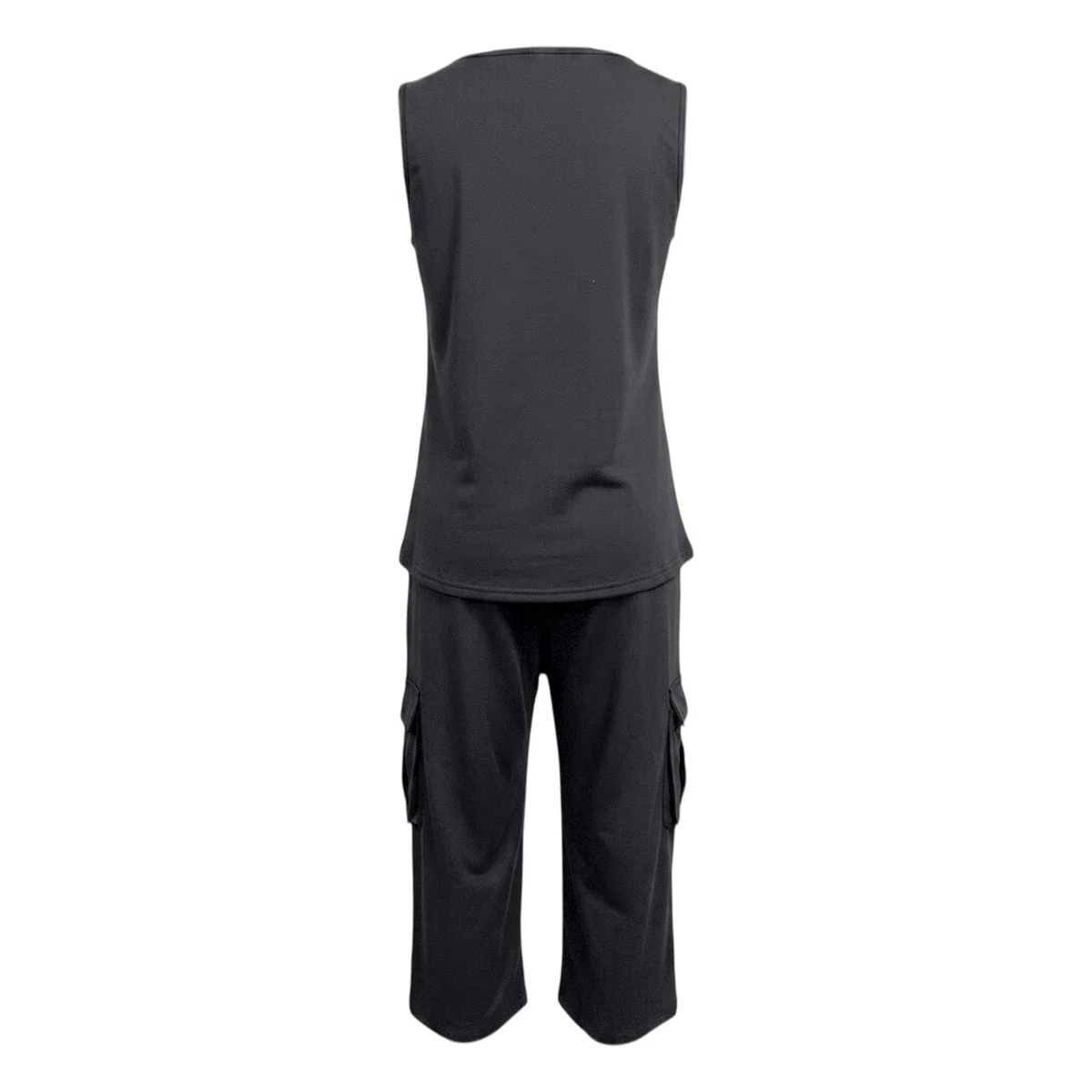 Generico Tuta Donna Casual Elegante 2 Pezzi Top a Maniche Corta e Pantaloni a Gamba Larga Slim Fit Tuta Sportiva Completa Due Pezzi Casual Ginnastica Estiva Tuta Donna Sportiva