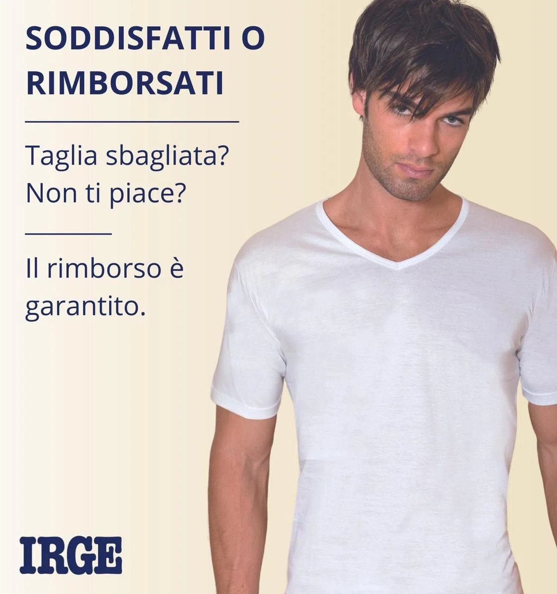 Magliette Intime da Uomo Cotone Scollo V (Pacco da 3) Cotone Intime Maniche Corte Bianca e Colorate IRM2