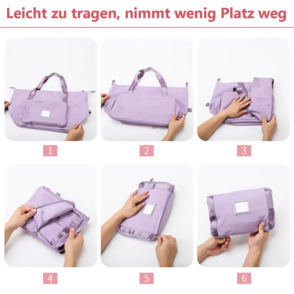 Cocoletti - Borsa da viaggio pieghevole per bagaglio a mano, 40 l, per bagagli a mano, separazione bagnata e asciutta, Colore: rosa., Grande capacità