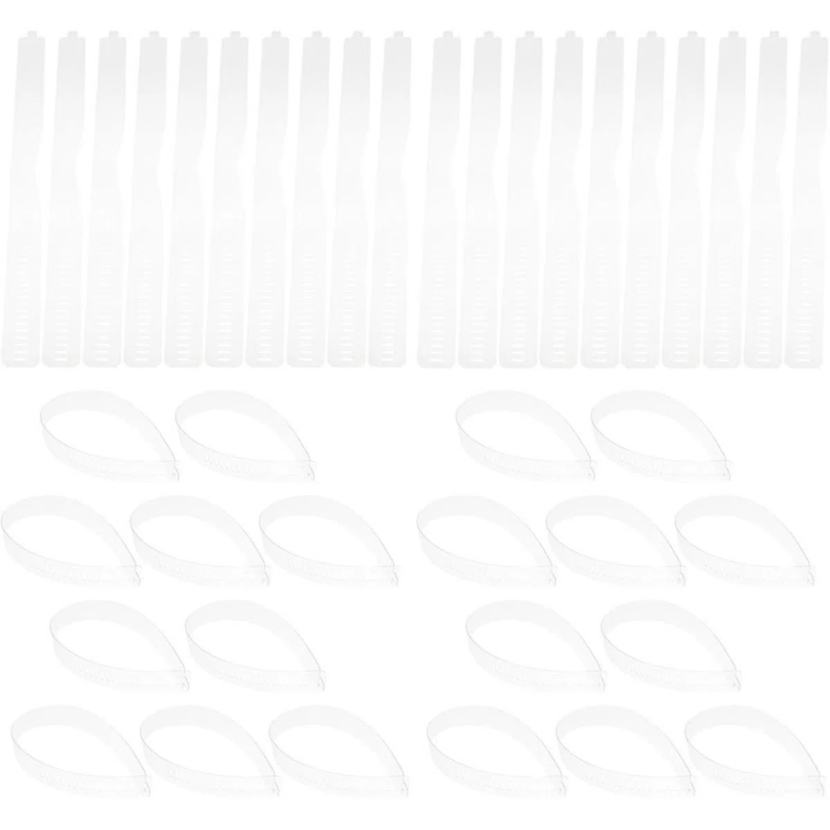 Alipis 80 Pezzi Rinforzi Colletto Camicia in Plastico Bianco Supporti Pratici per Colletto Camicia Uomo 47x3,5 Cm