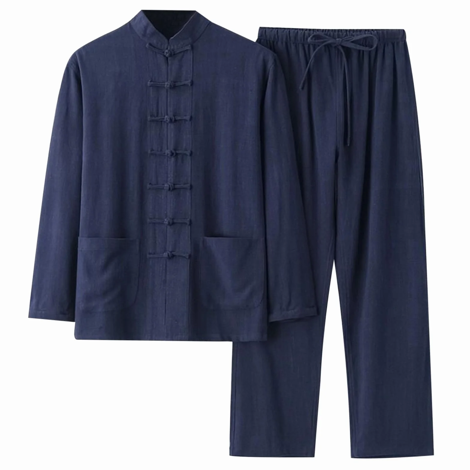 Generico Abbigliamento Tai Chi Comodo Traspirante Abbigliamento Kung Fu Cinese Cotone e Lino Arti Marziali Uniforme per Kungfu Taichi Arti Marziali di Meditazione Zen Wing Chun