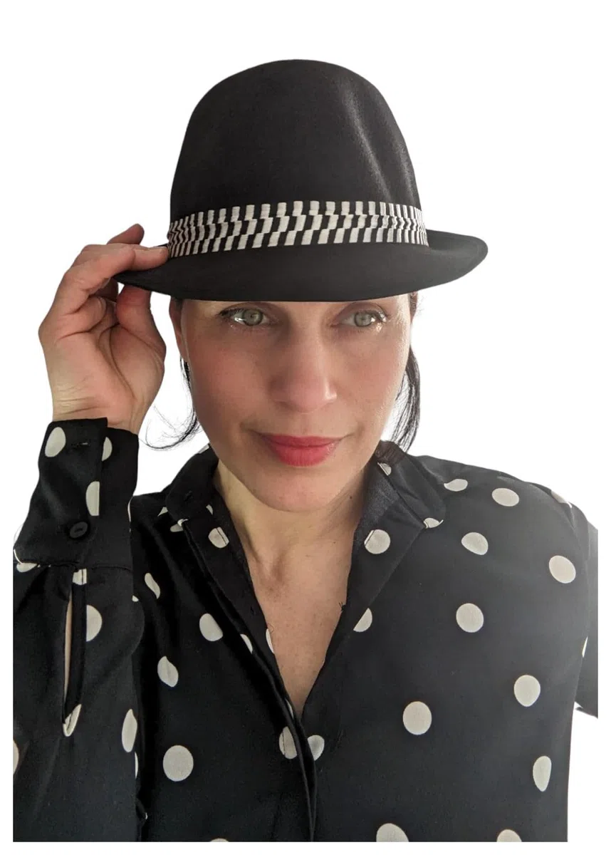 Cappello nero classico Ska porkpie