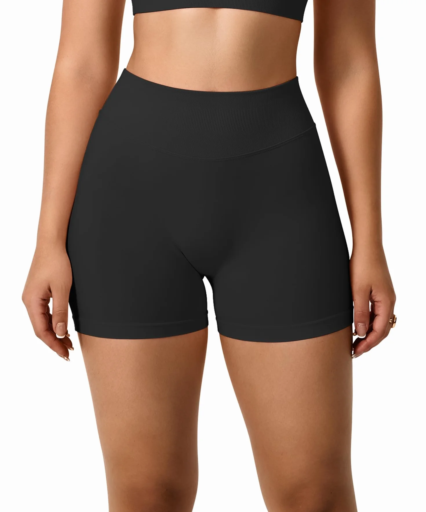 TAYOEA Pantaloncini da Ciclismo Sportivi da Donna Leggings Corti Scrunch Senza Cuciture da Palestra Opachi per Fitness Yoga Jogging