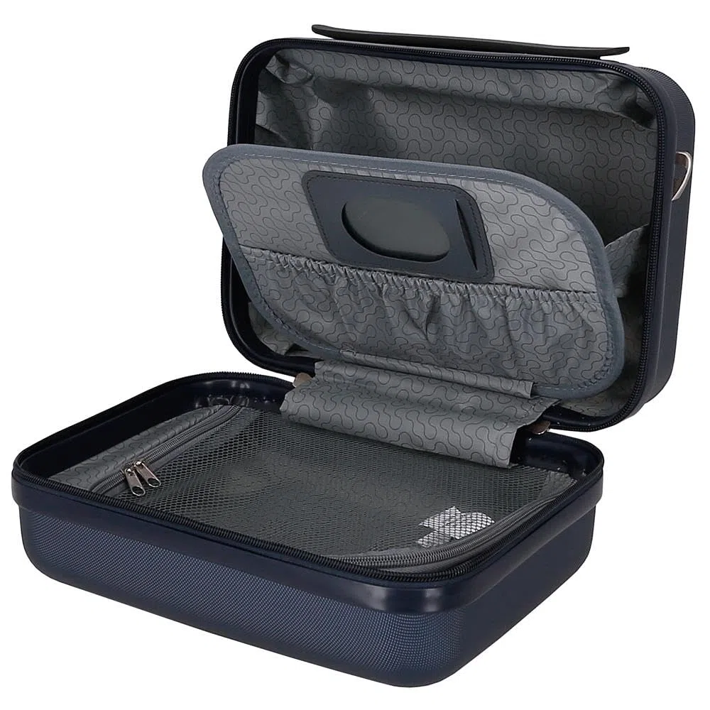 Roll Road Cambogia Beauty case adattabile blu 29 x 21 x 15 cm rigido ABS 9,14 L 0,8 kg, blu, Necessità adattabile